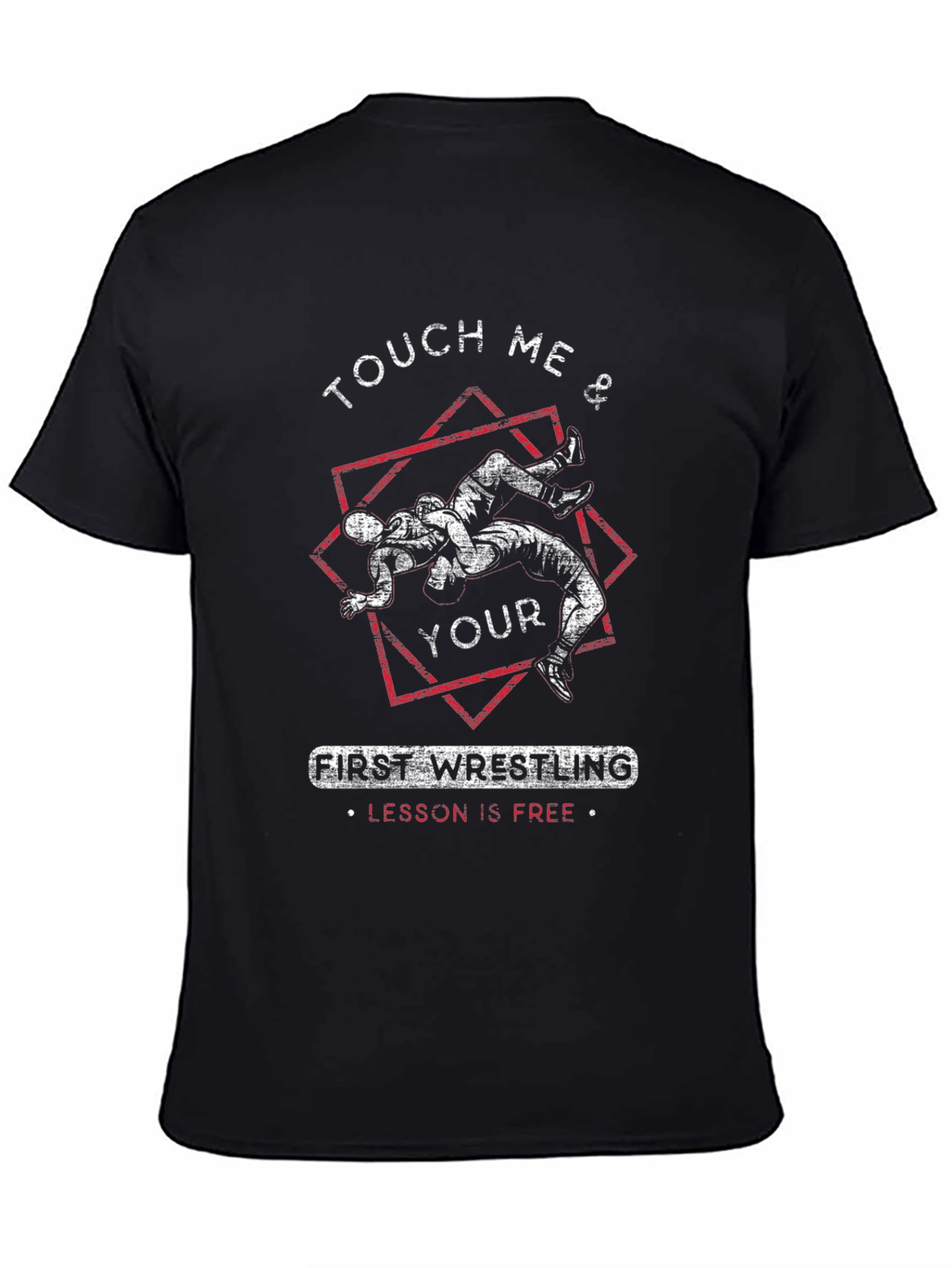 Wrestling Lesson Black Graphic Tee