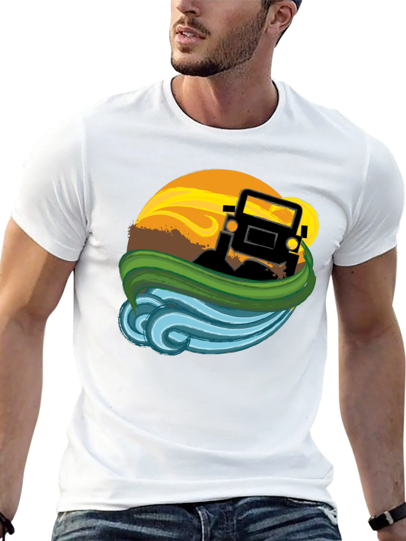 Off-Road Adventure T-Shirt - Black Graphic Tee
