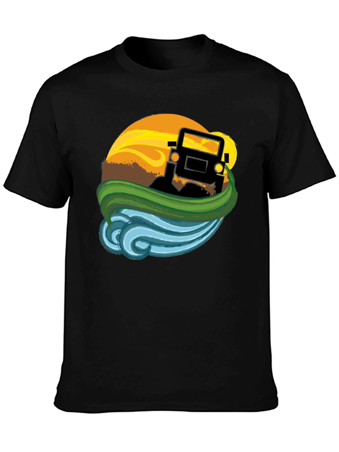 Off-Road Adventure T-Shirt - Black Graphic Tee