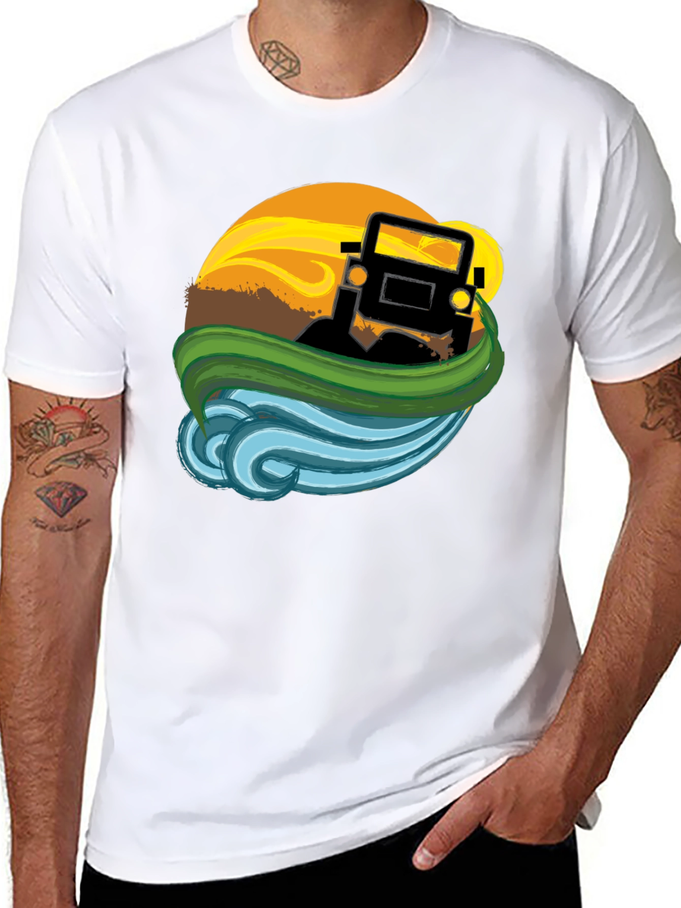Off-Road Adventure T-Shirt - Black Graphic Tee