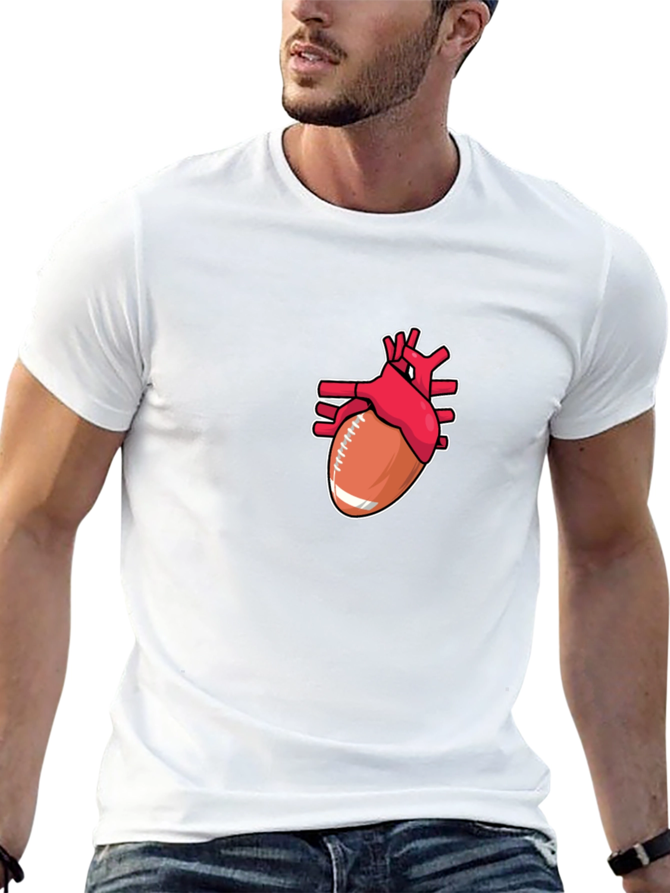 Football Heart T-Shirt - Passion on Display