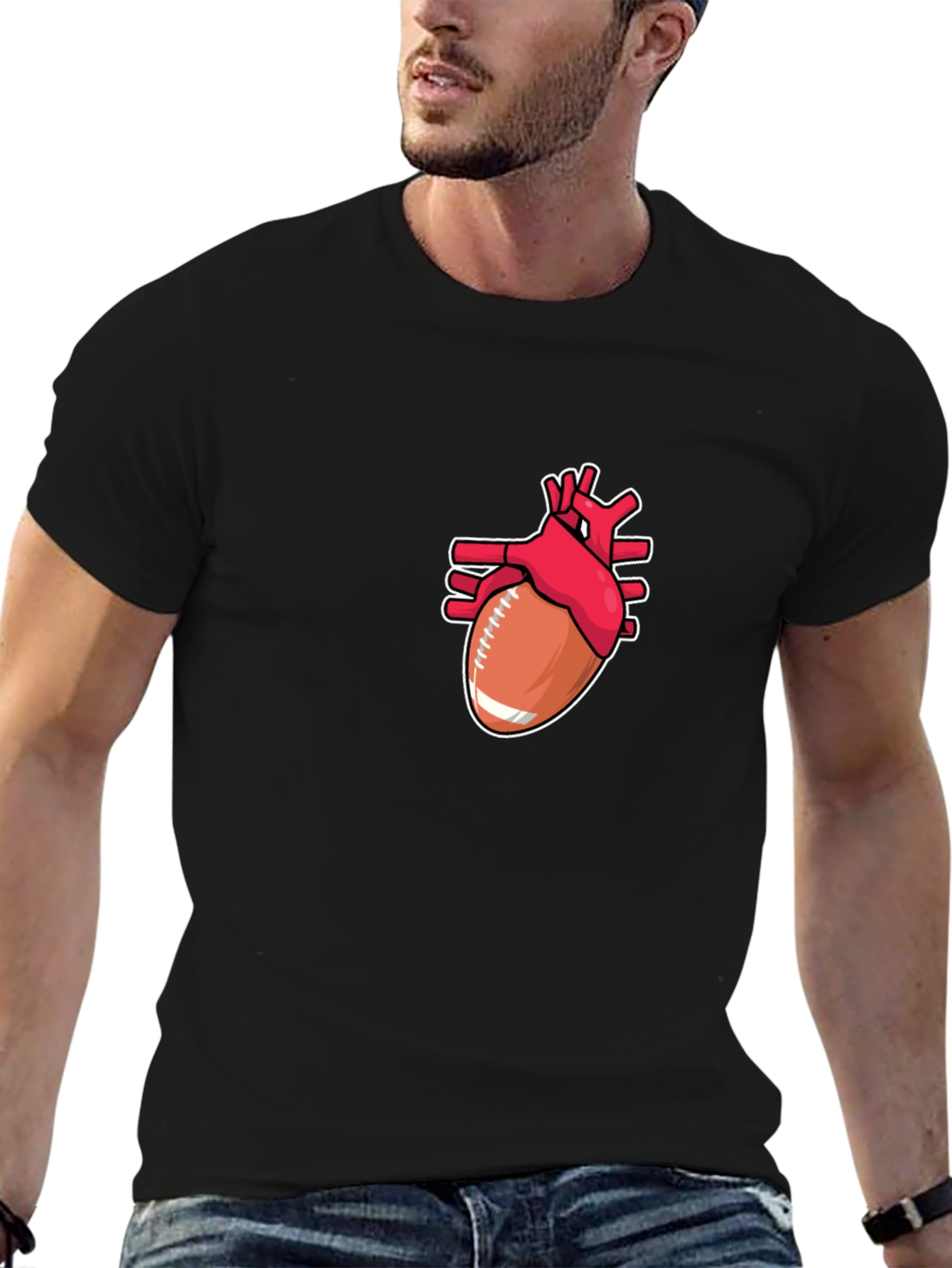 Football Heart T-Shirt - Passion on Display
