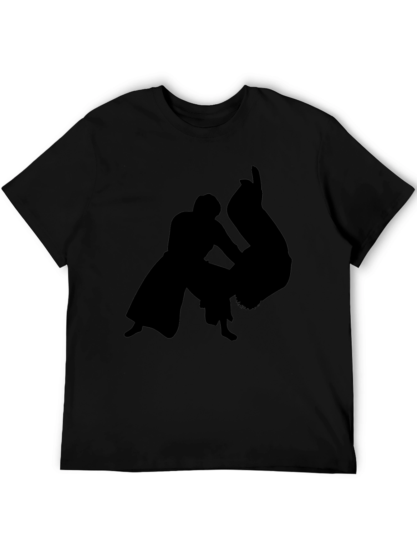 Martial Arts Silhouette Black T-Shirt