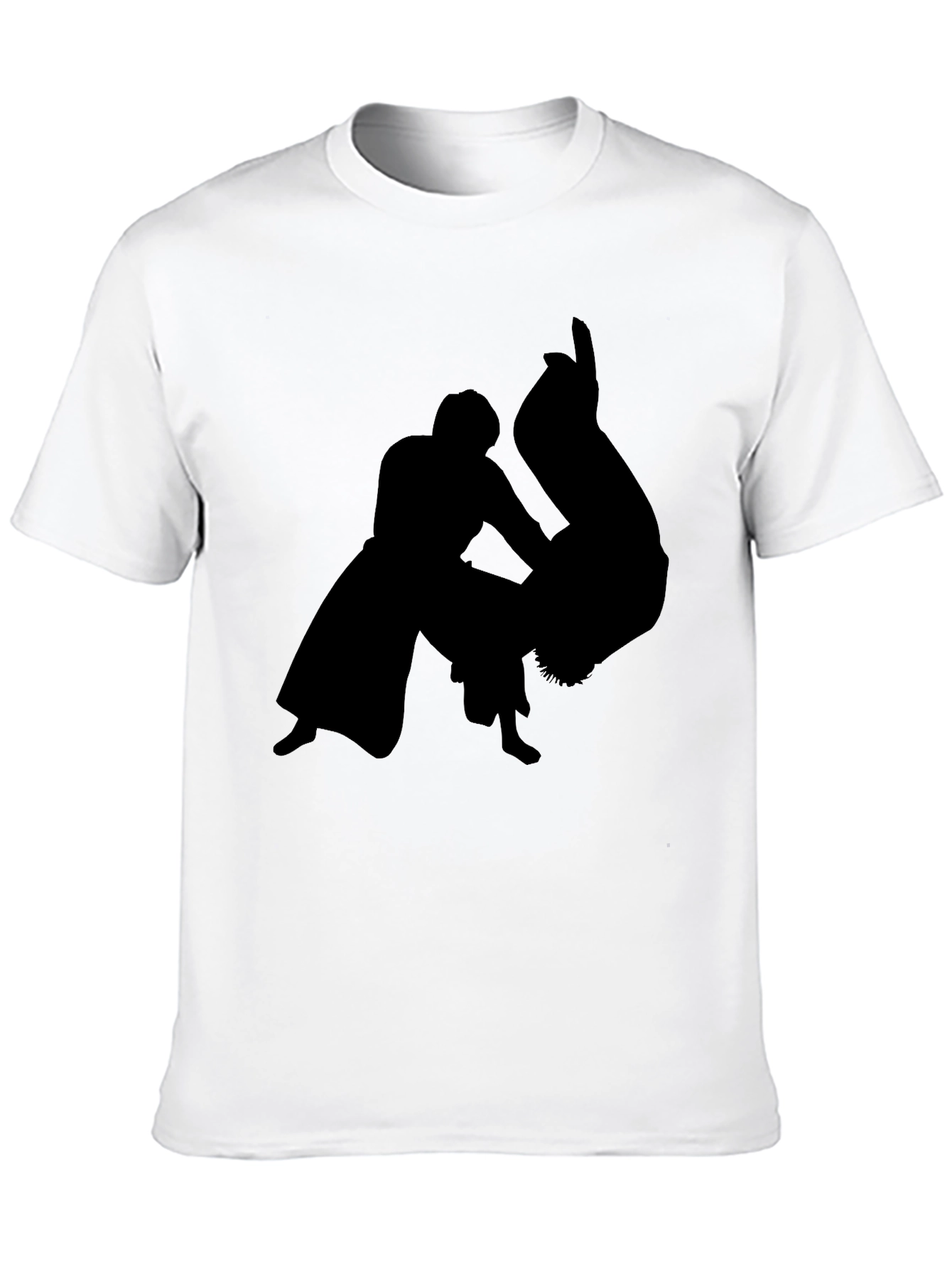 Martial Arts Silhouette Black T-Shirt