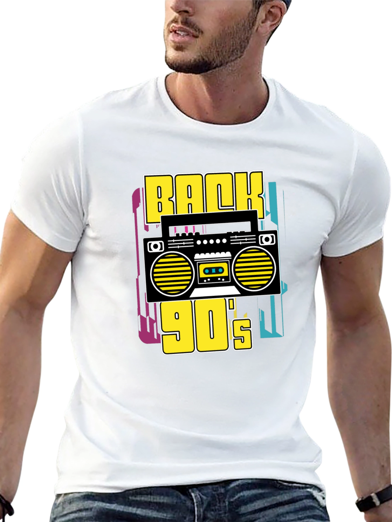Retro 90s Boombox Graphic T-Shirt