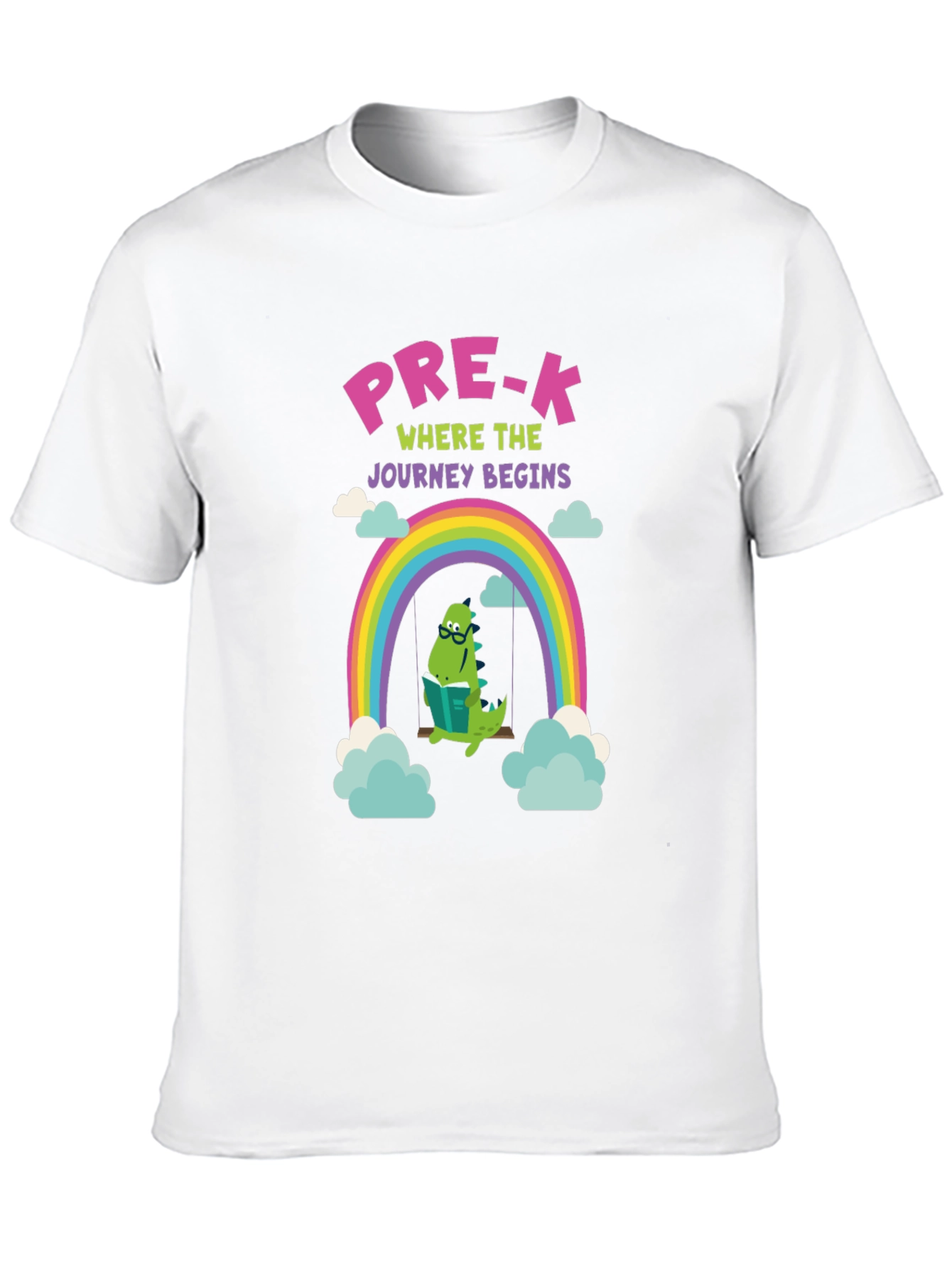 Pre-K Dinosaur Rainbow Graphic T-Shirt