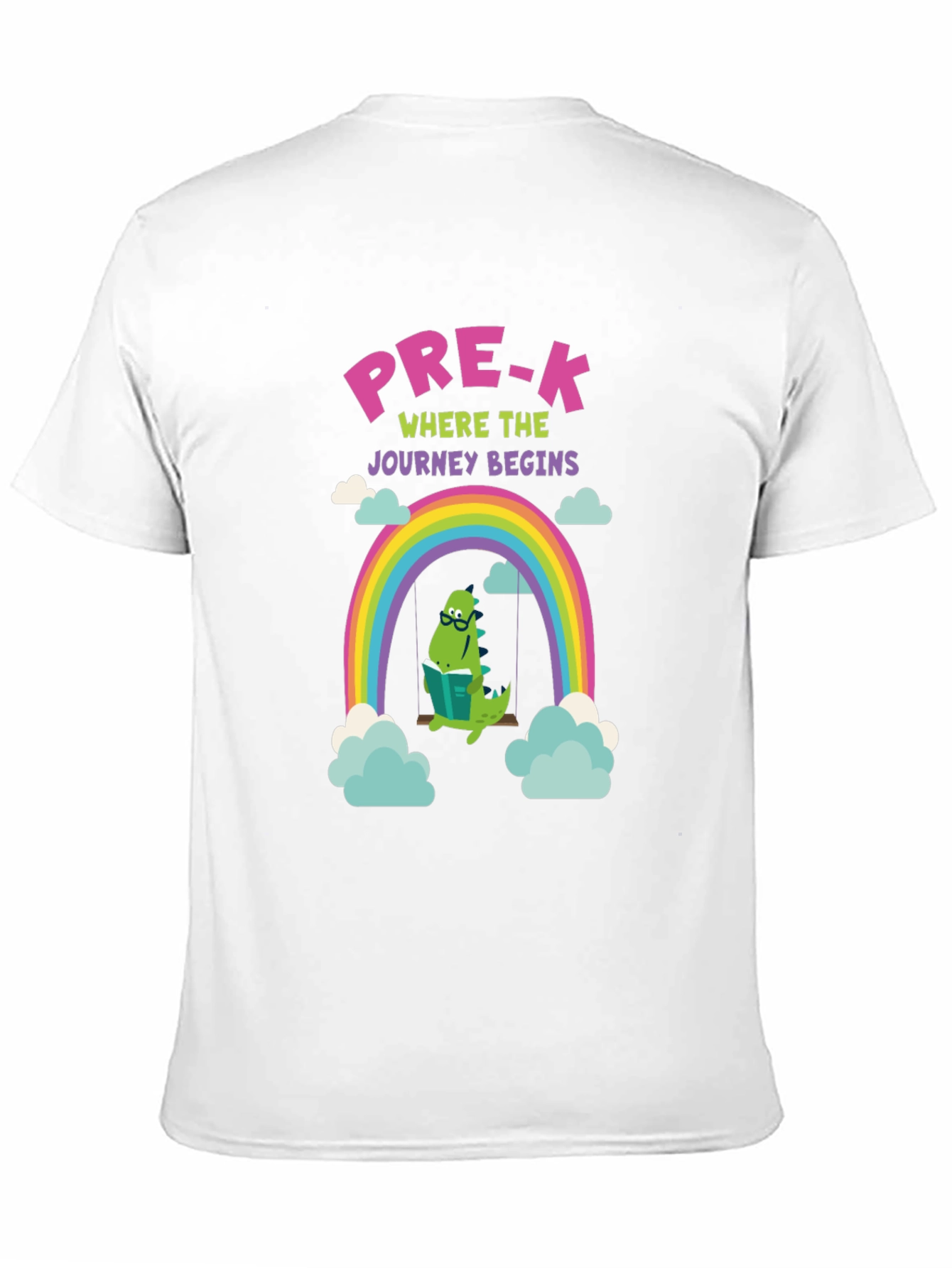 Pre-K Dinosaur Rainbow Graphic T-Shirt