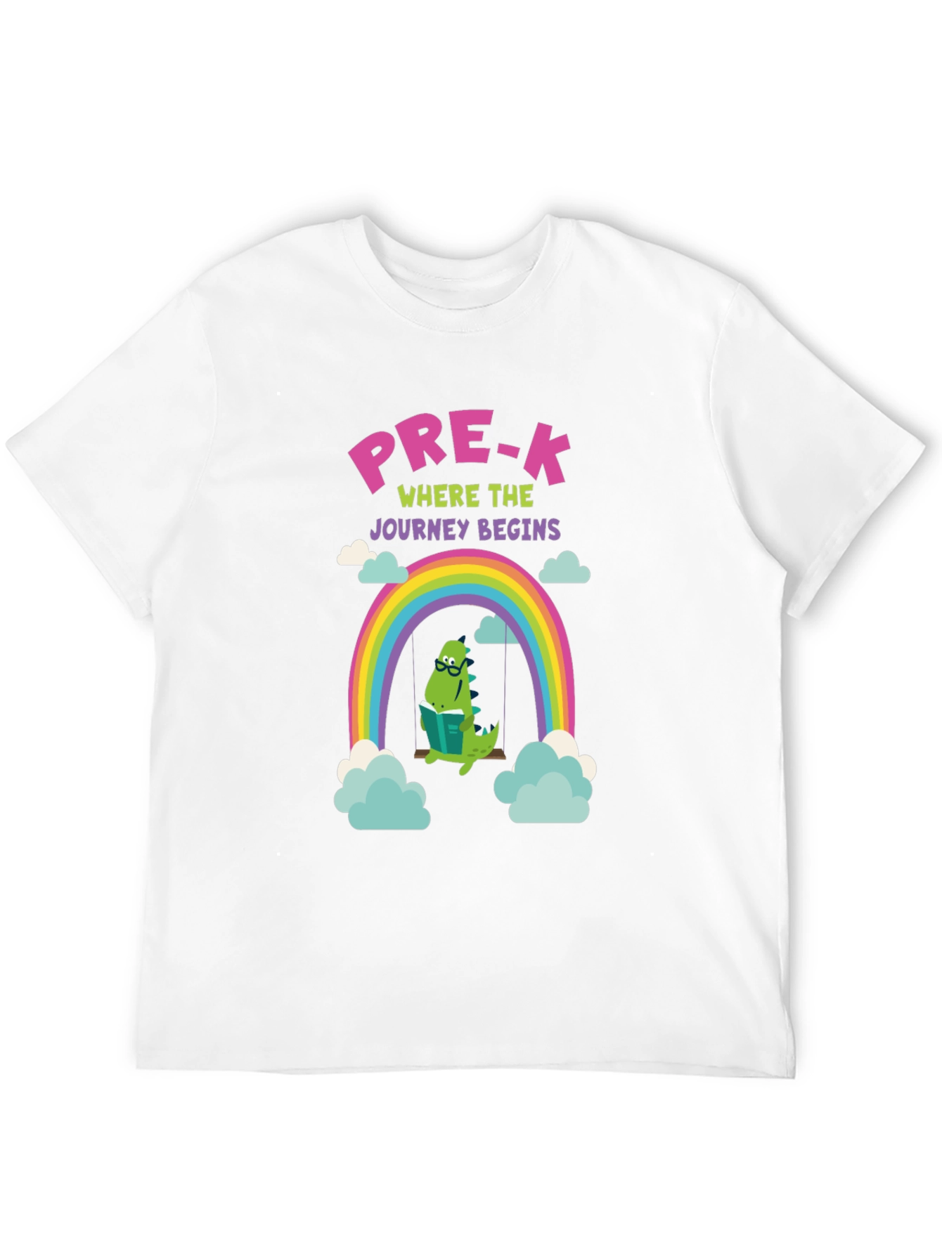 Pre-K Dinosaur Rainbow Graphic T-Shirt