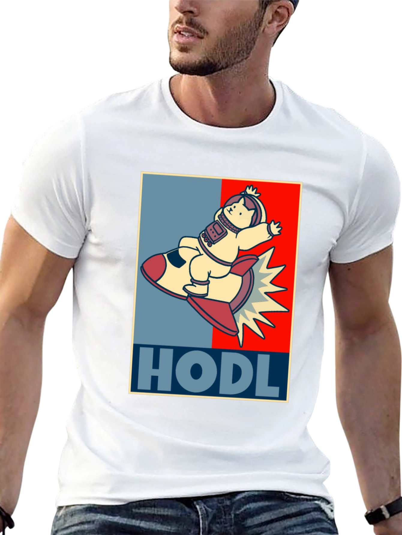 HODL Astronaut Cat T-Shirt - Crypto Moonshot!