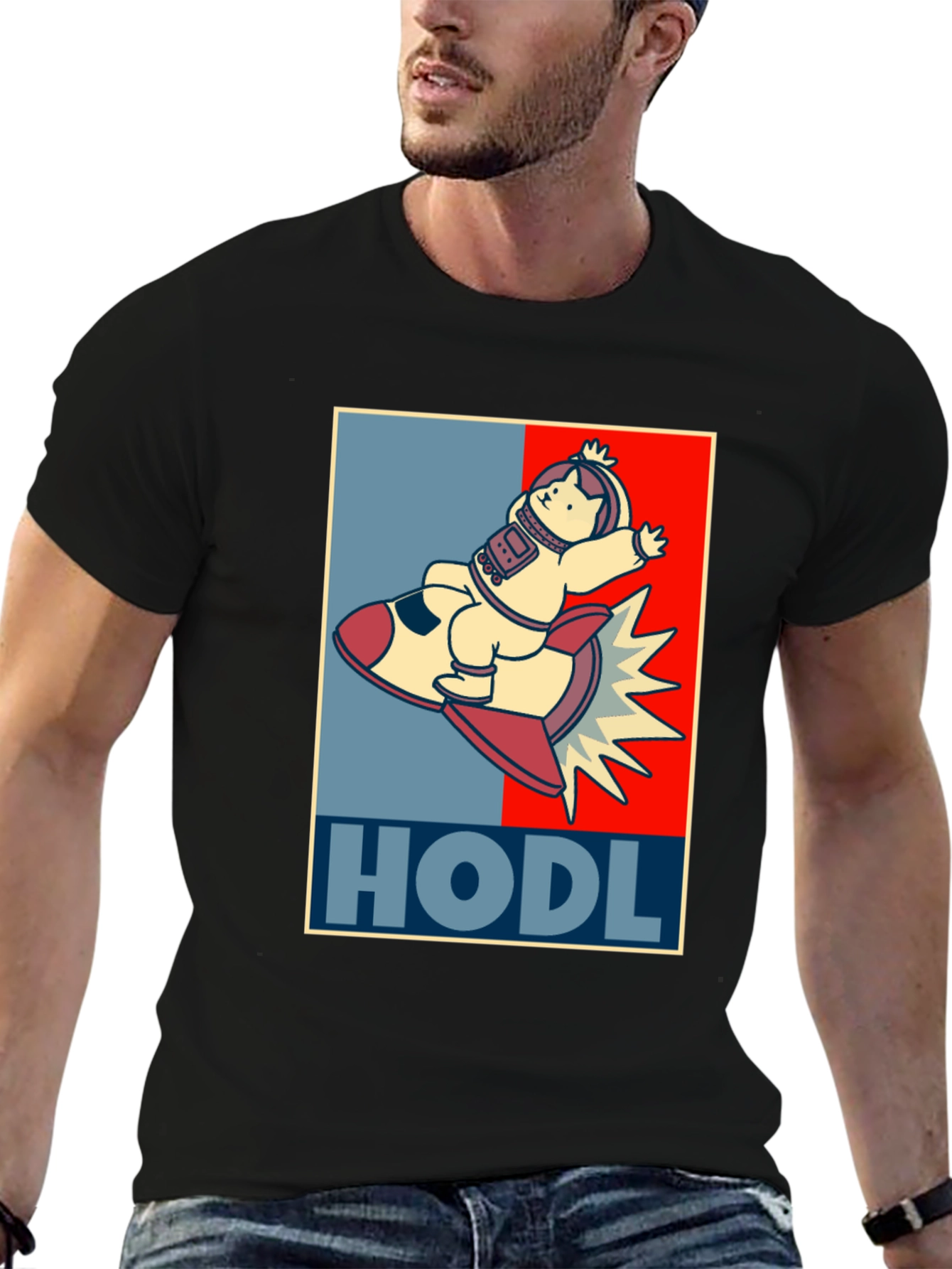 HODL Astronaut Cat T-Shirt - Crypto Moonshot!