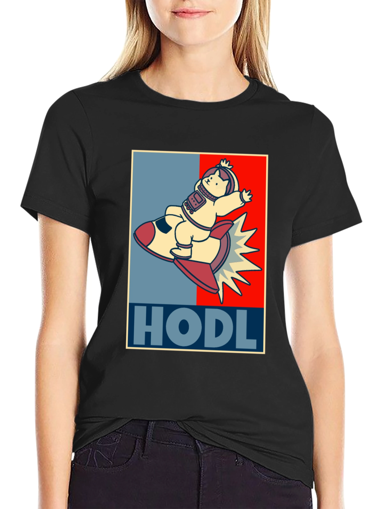 HODL Astronaut Cat T-Shirt - Crypto Moonshot!