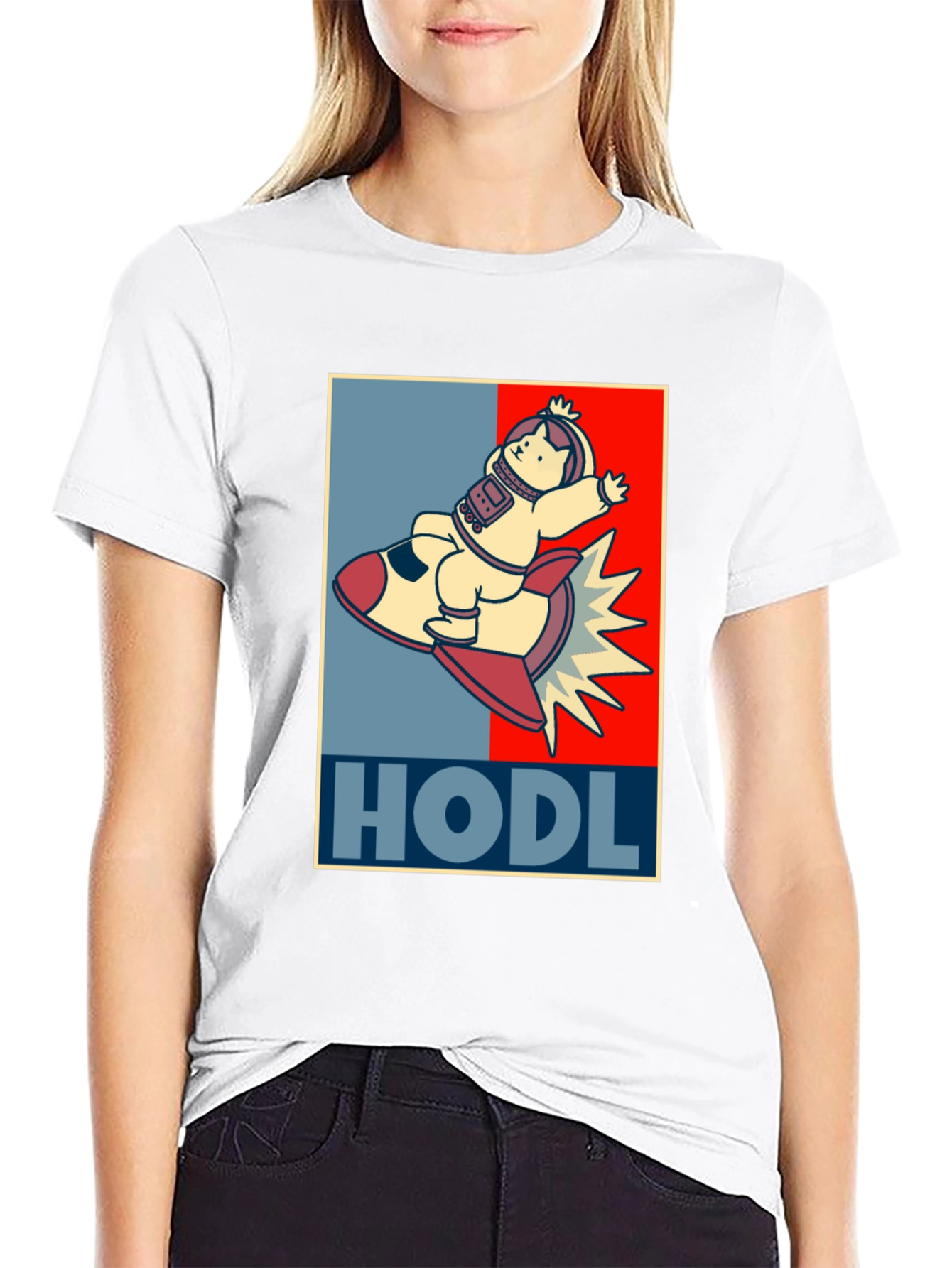 HODL Astronaut Cat T-Shirt - Crypto Moonshot!