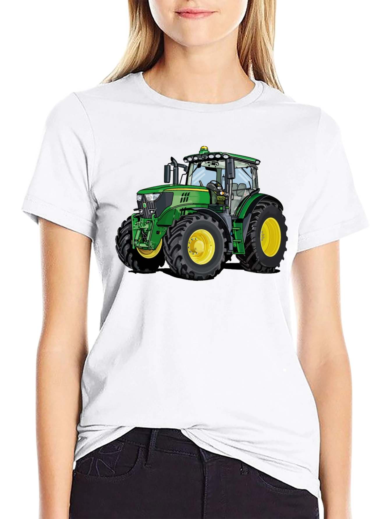 Green Tractor Graphic T-Shirt - Farm Life