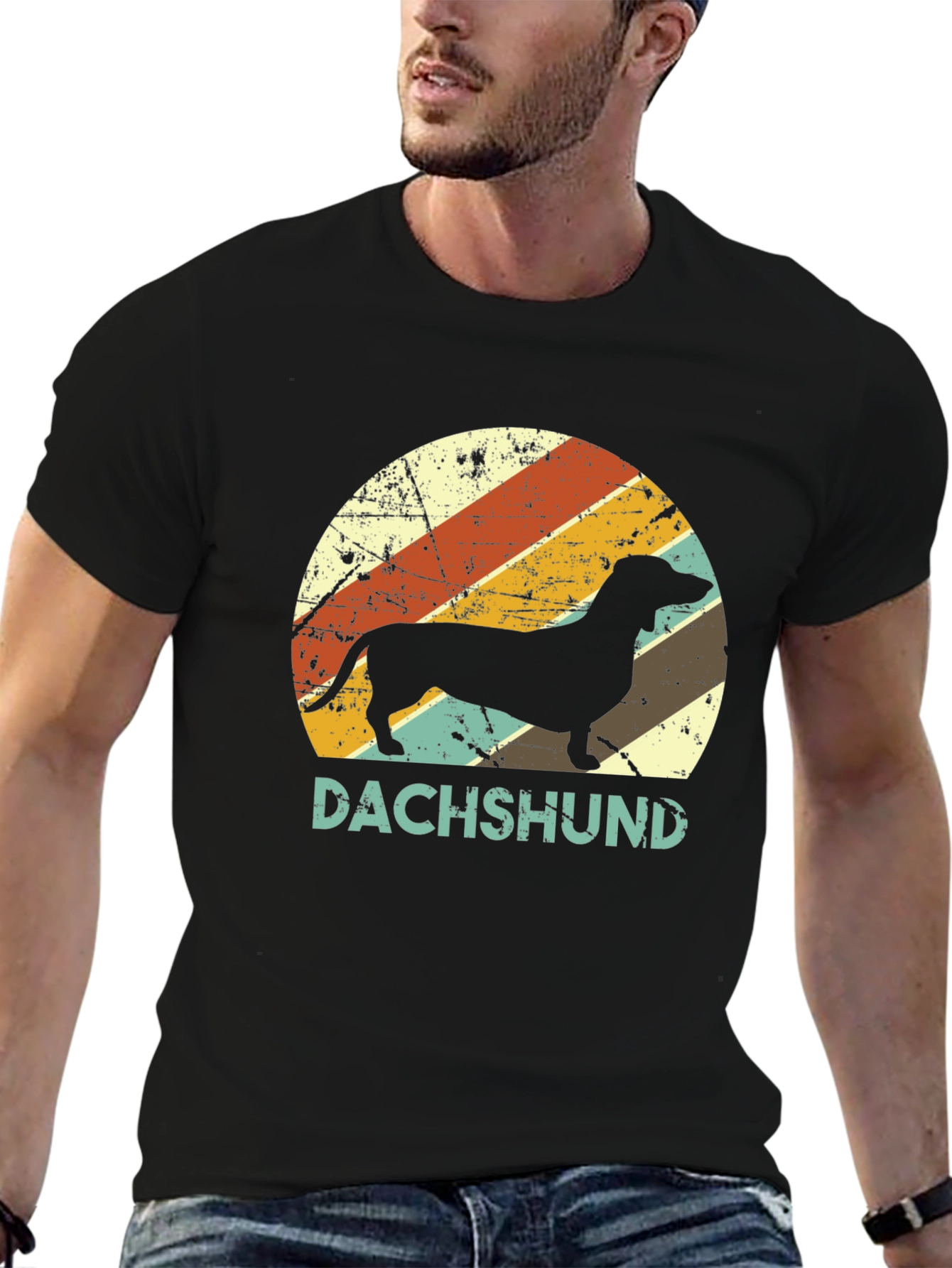 Retro Dachshund Graphic Tee - Dog Lover T-Shirt