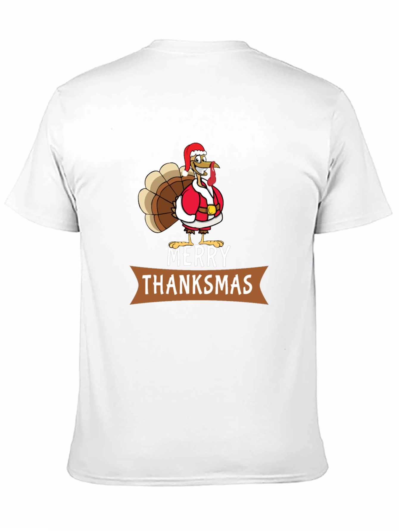 Merry Thanksmas T-Shirt: Festive Turkey Design