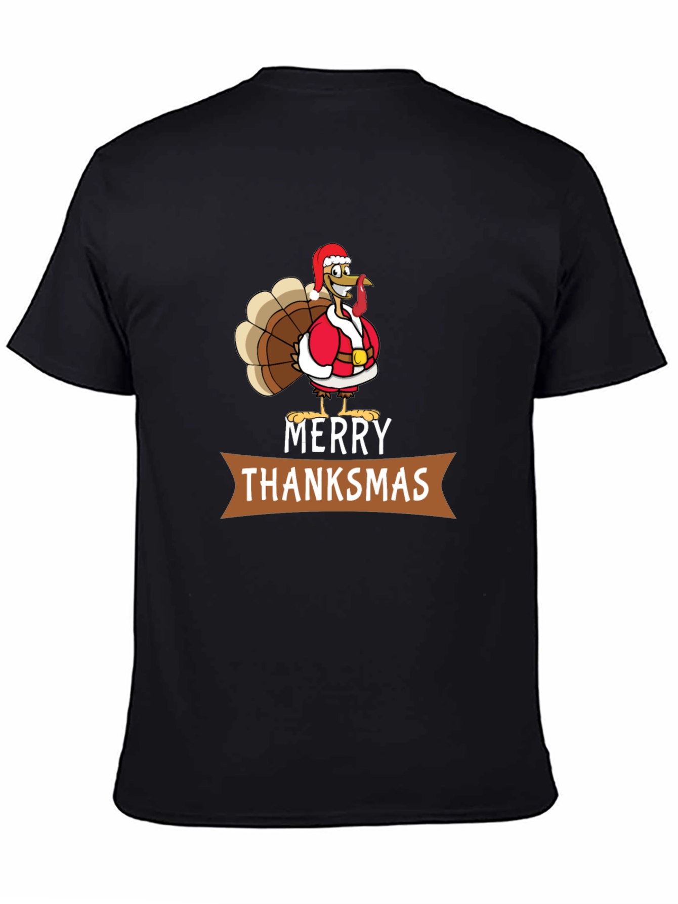 Merry Thanksmas T-Shirt: Festive Turkey Design