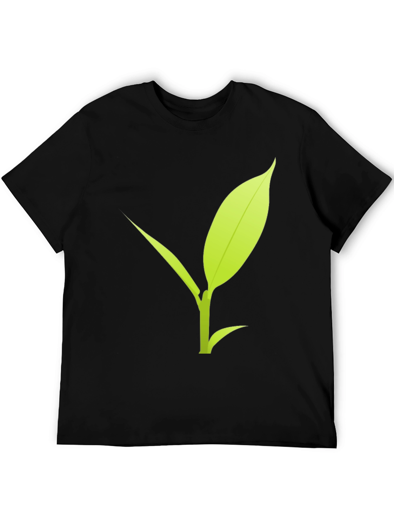 Leaf Graphic Black T-Shirt