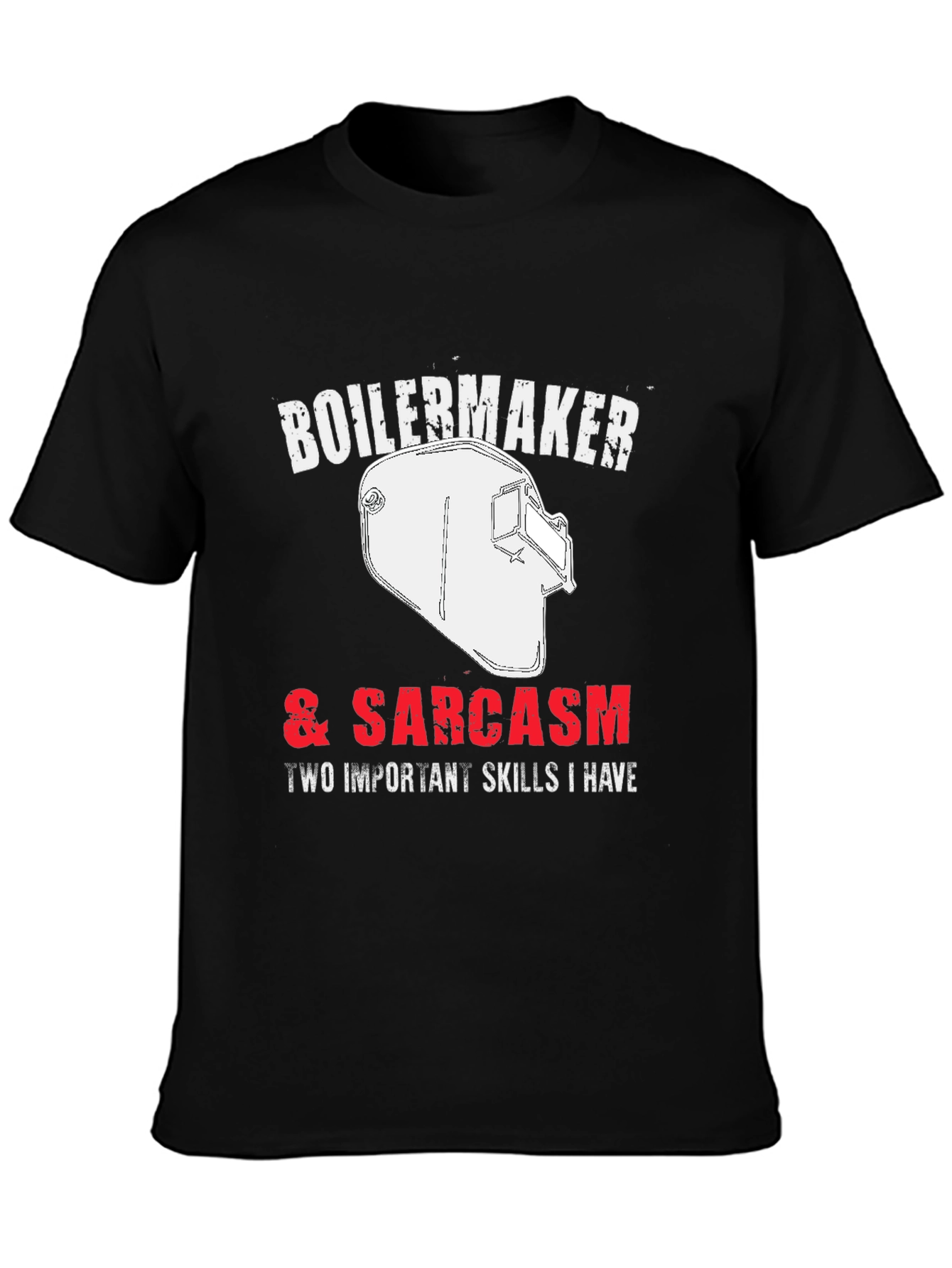 Boilermaker & Sarcasm Graphic Tee - Black Crewneck T-Shirt