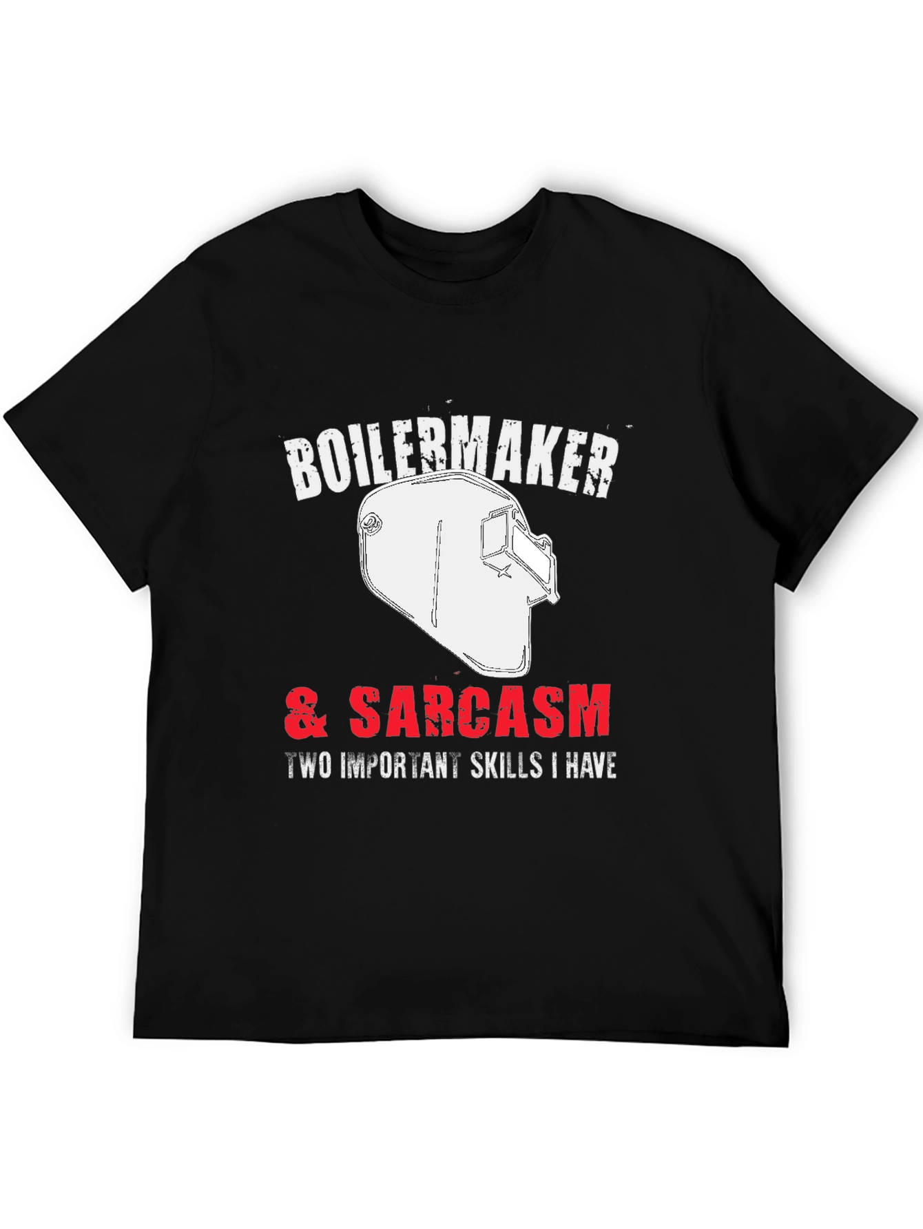 Boilermaker & Sarcasm Graphic Tee - Black Crewneck T-Shirt