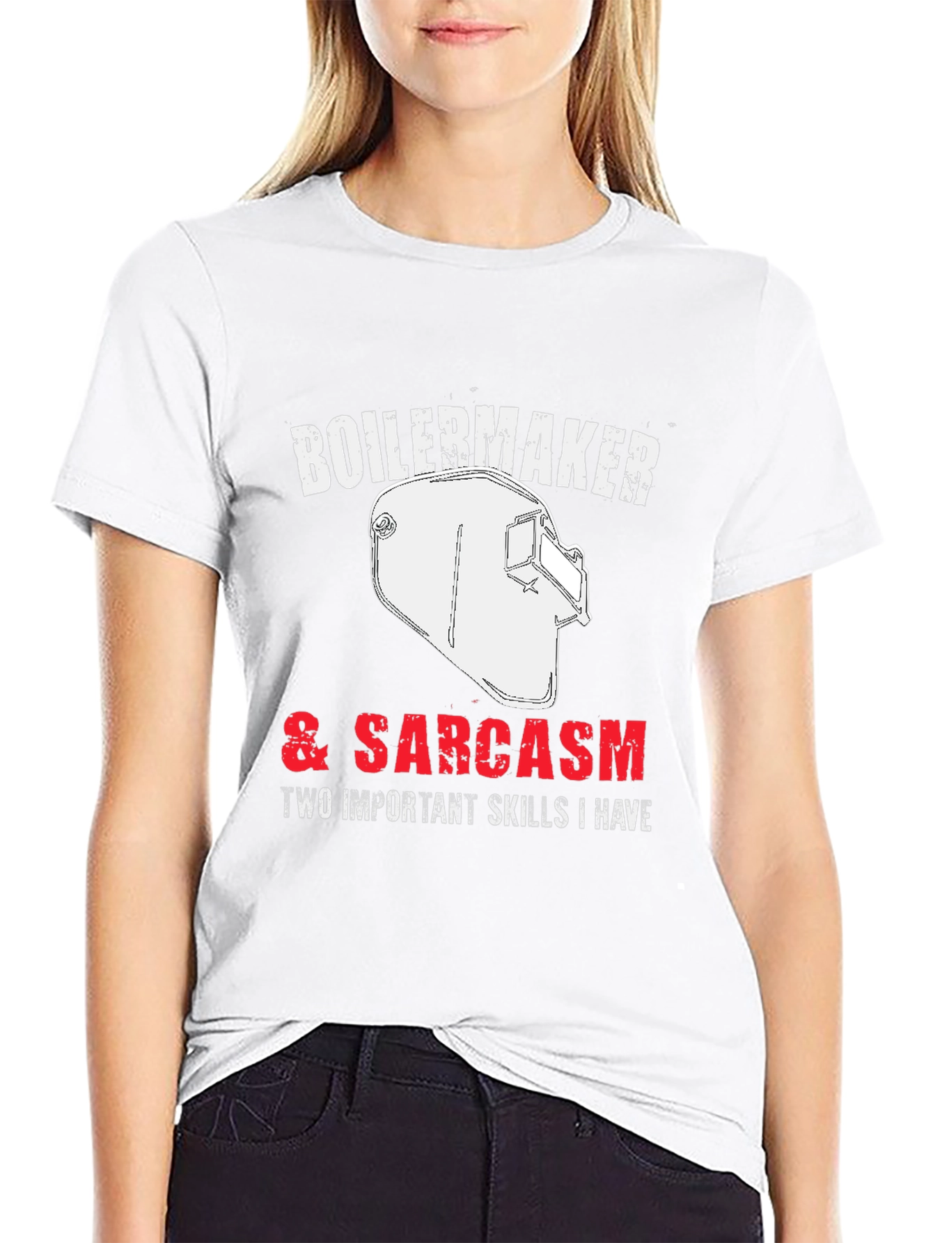 Boilermaker & Sarcasm Graphic Tee - Black Crewneck T-Shirt