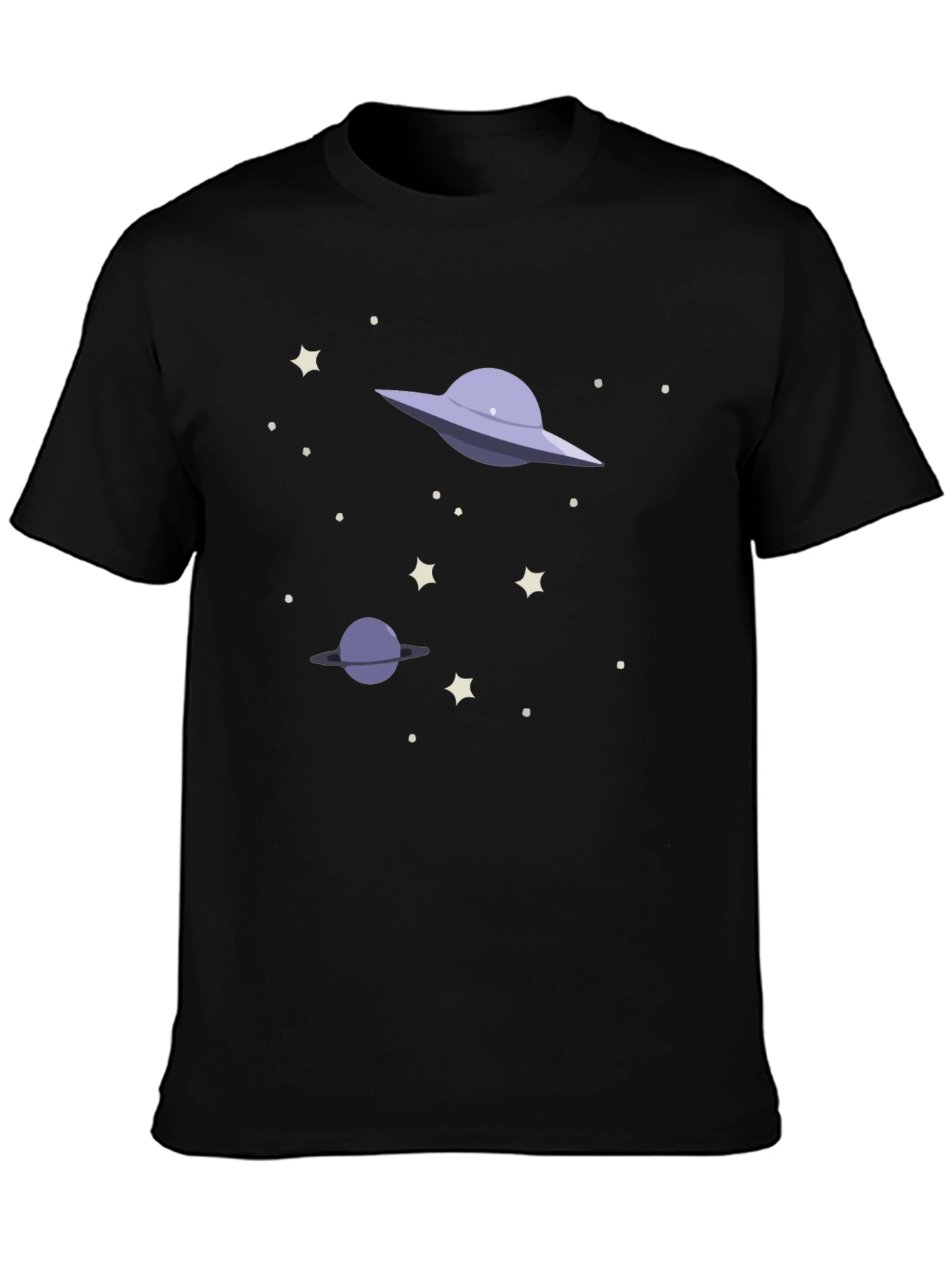 Space Galaxy UFO Graphic T-Shirt