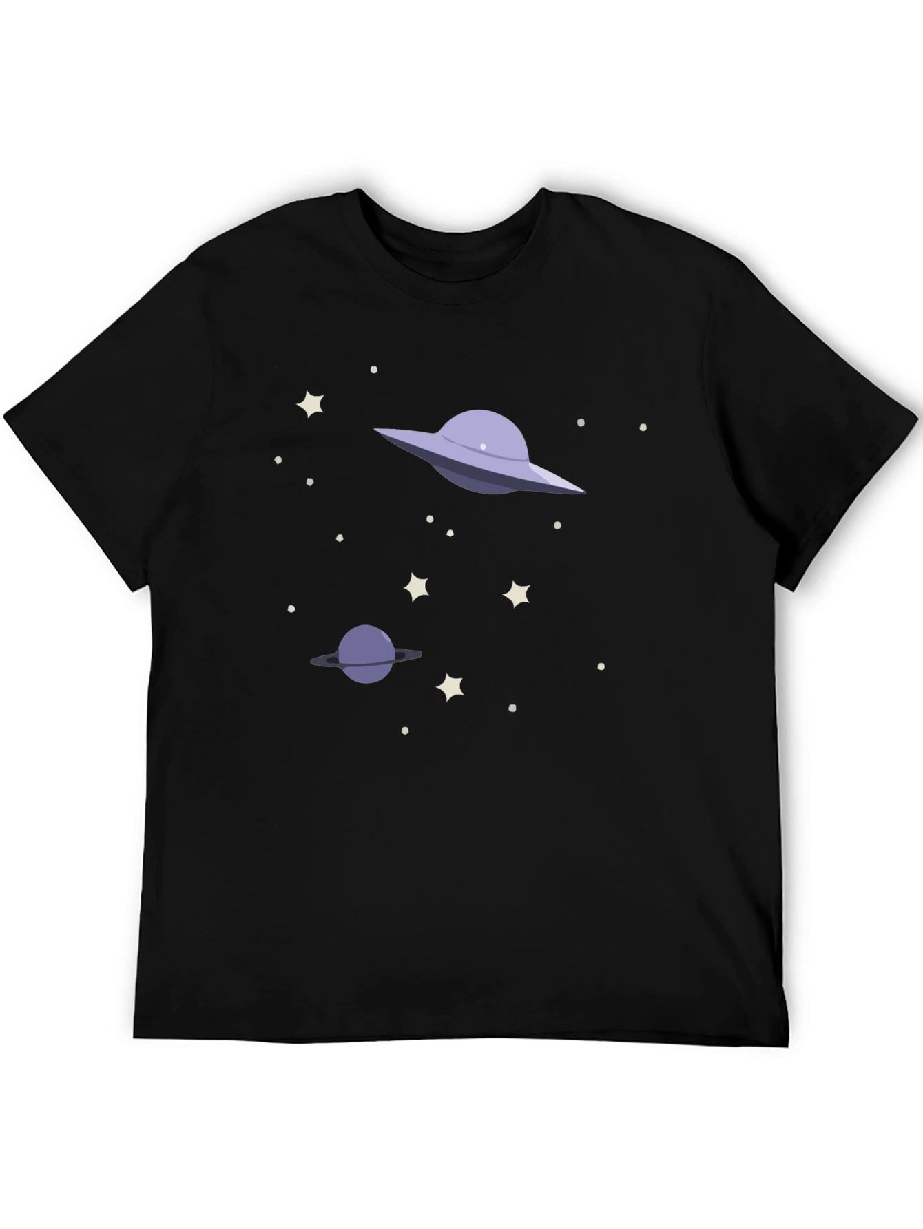 Space Galaxy UFO Graphic T-Shirt