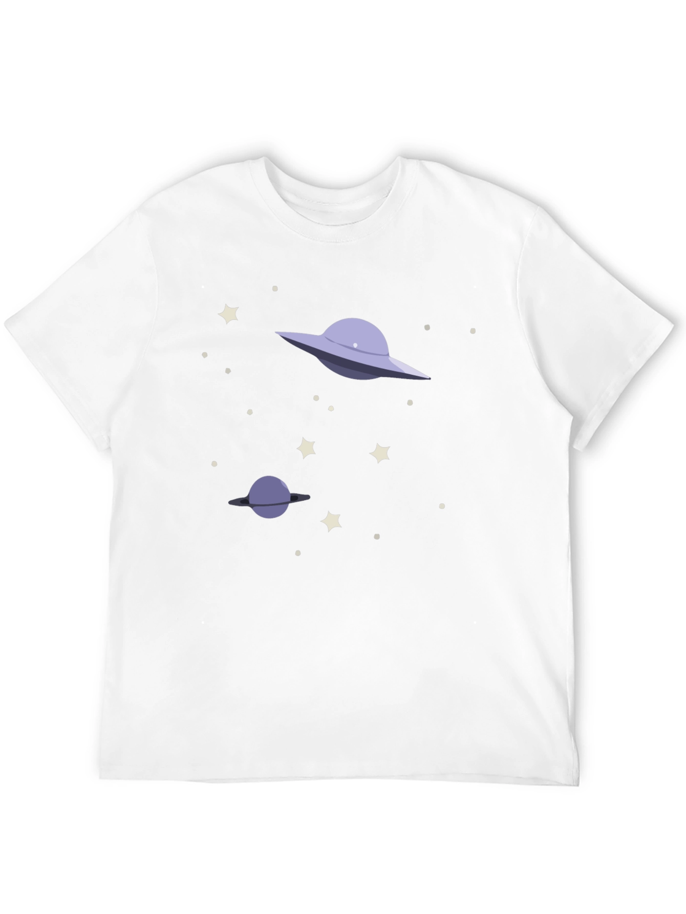 Space Galaxy UFO Graphic T-Shirt