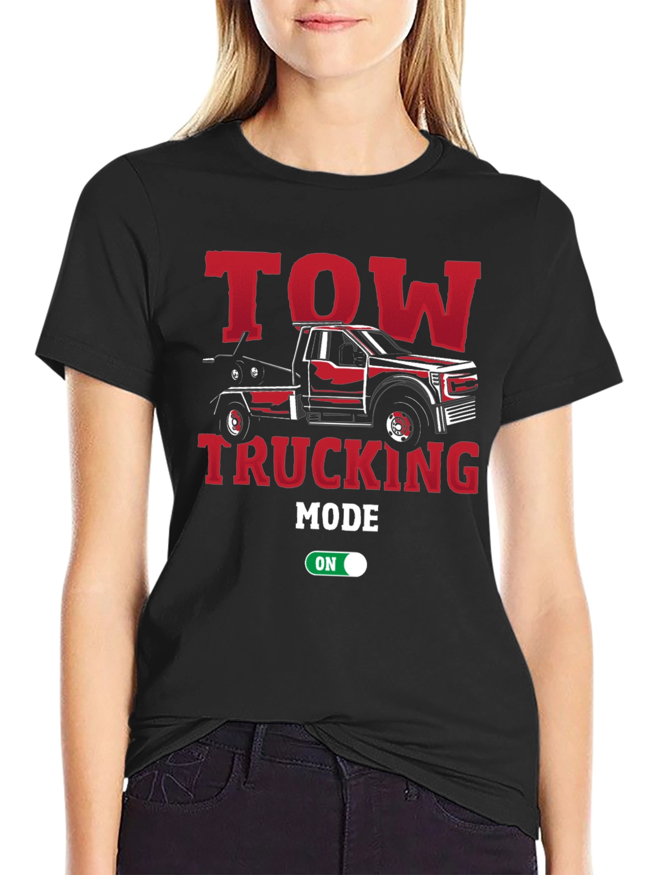 Tow Trucking Mode On T-Shirt