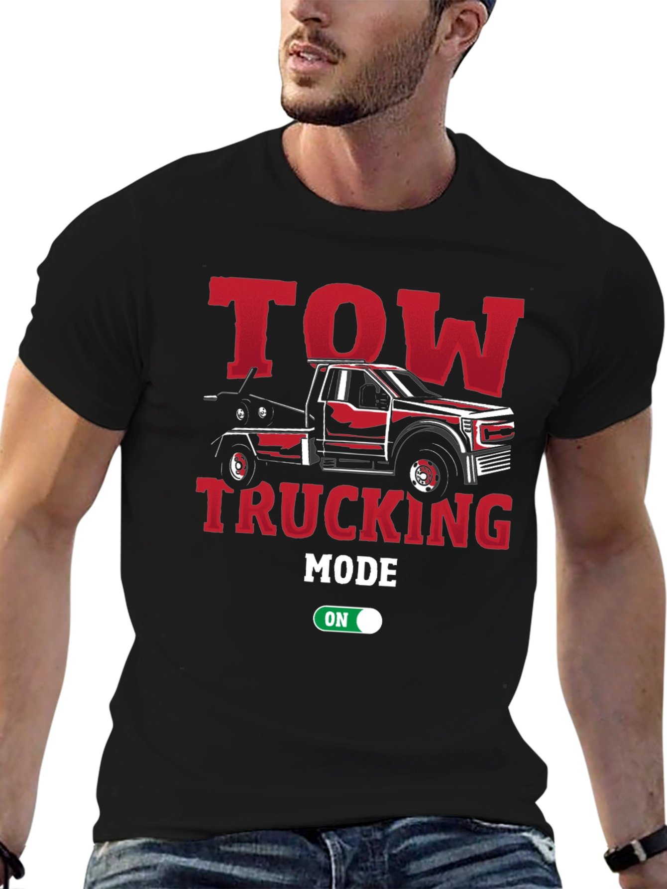 Tow Trucking Mode On T-Shirt