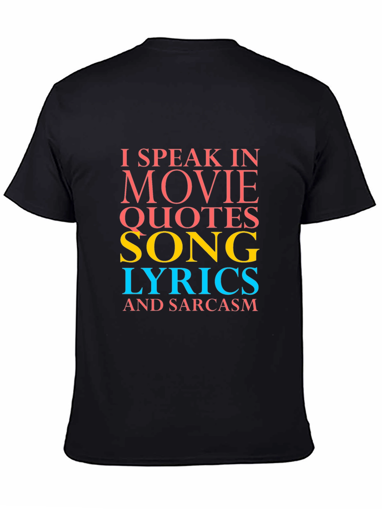 Humorous I Speak In... Graphic Tee - Black