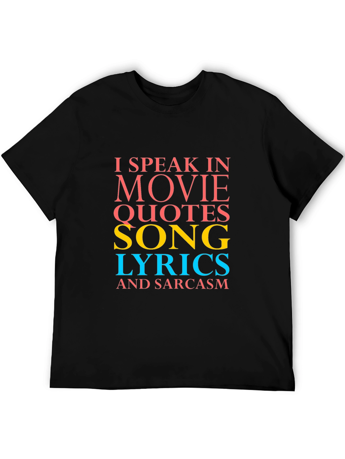Humorous I Speak In... Graphic Tee - Black