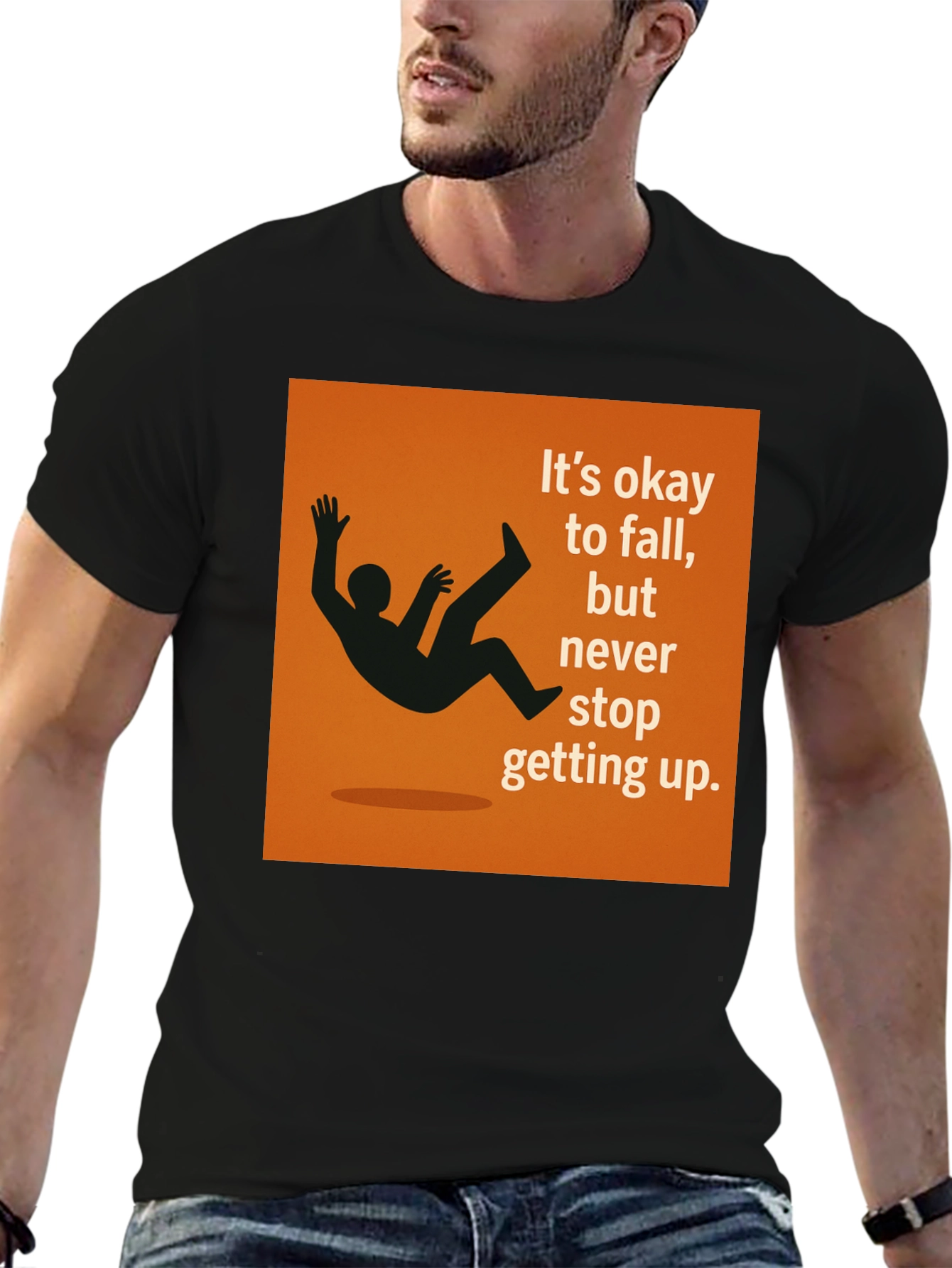 Motivational Its Okay to Fall Graphic Tee