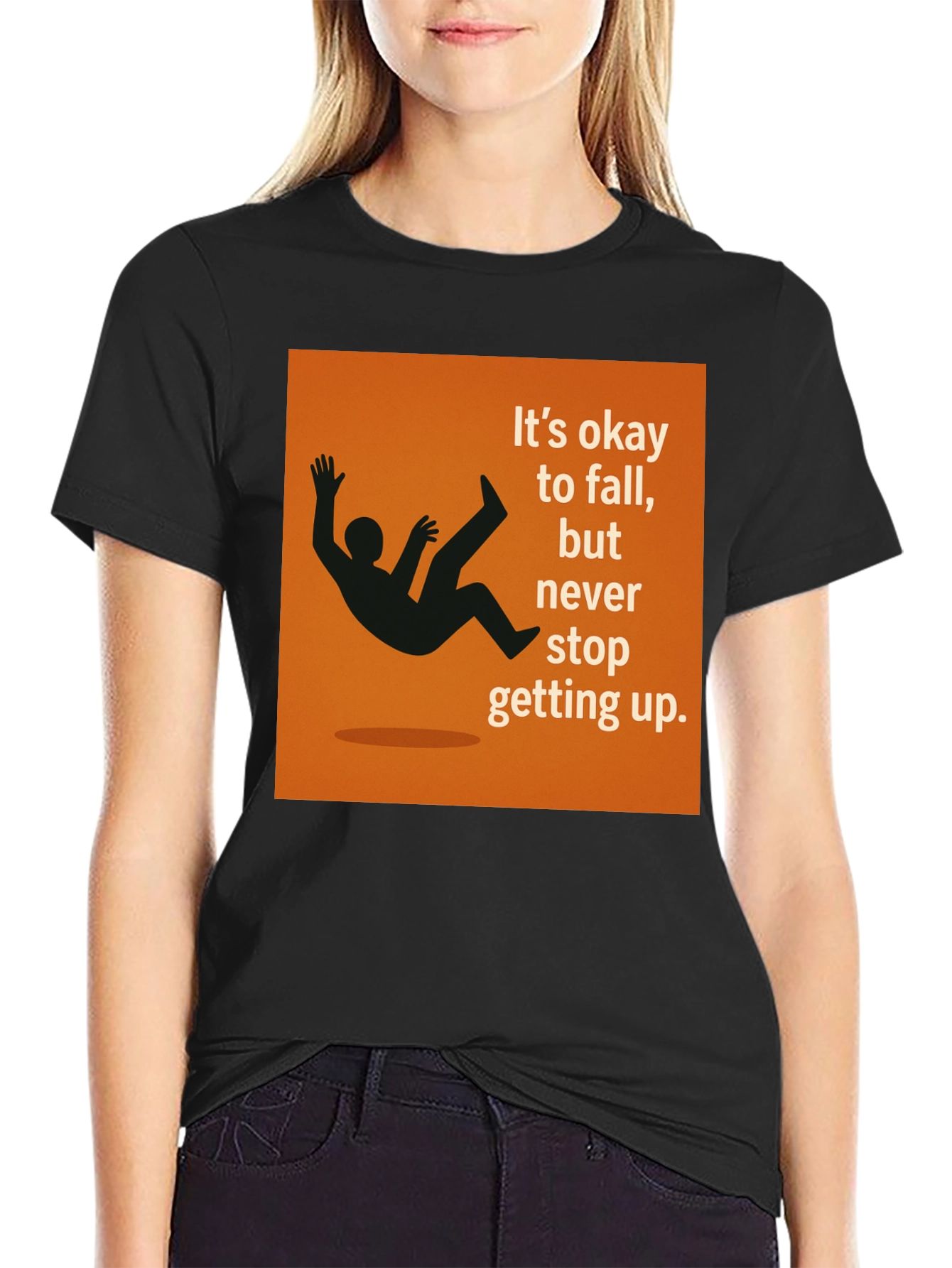 Motivational Its Okay to Fall Graphic Tee