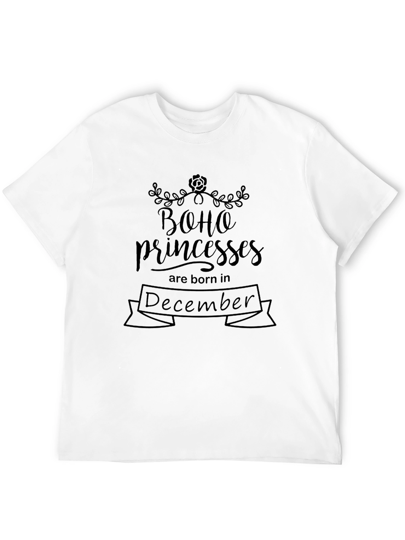 Boho Princess December Birthday T-Shirt