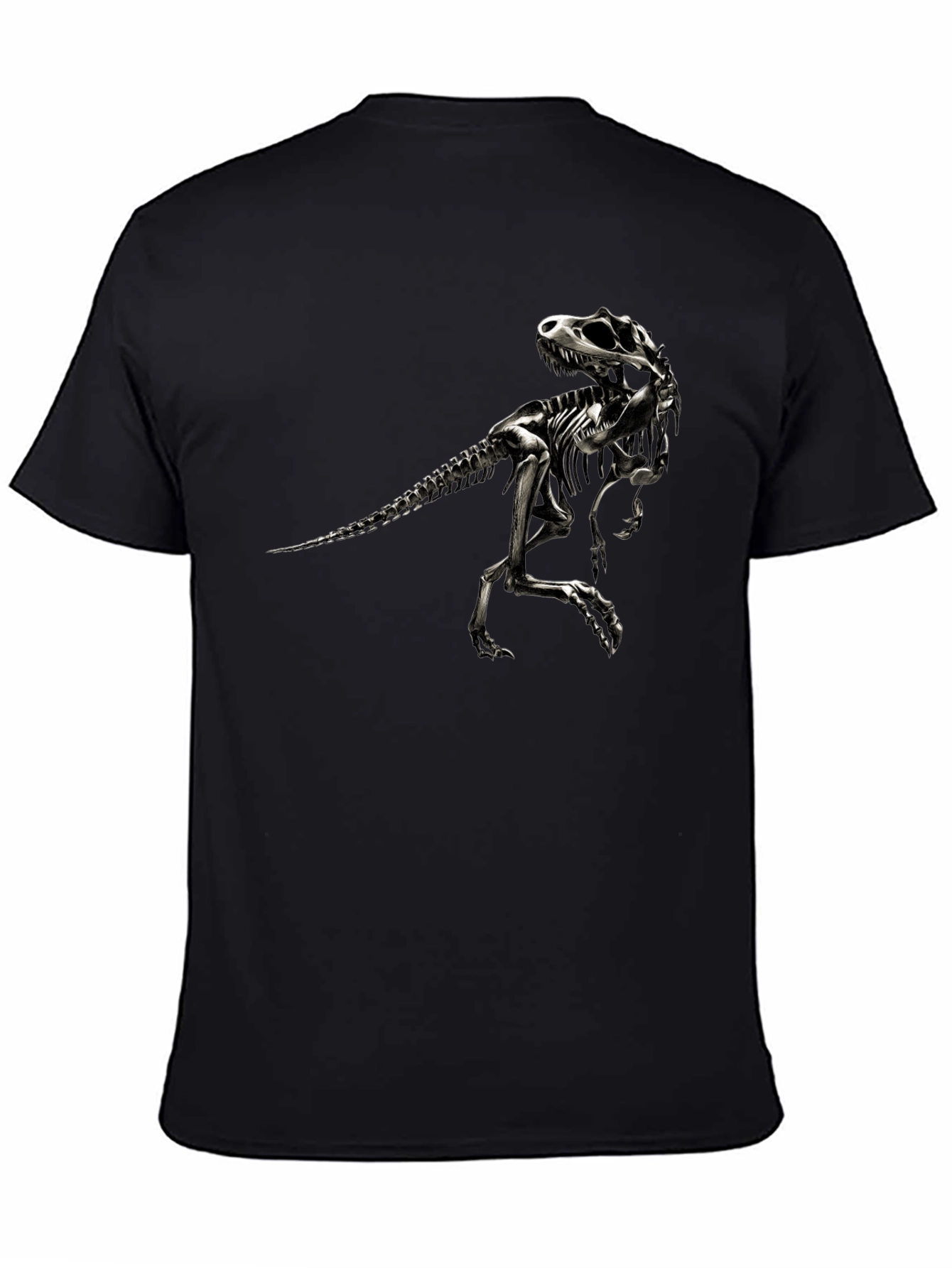Dinosaur Skeleton Graphic Tee - Black T-Shirt