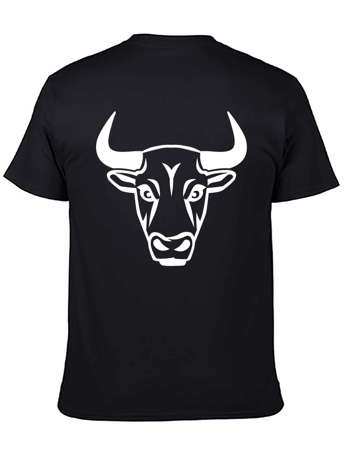 Bull Graphic Tee - Black Cotton T-Shirt