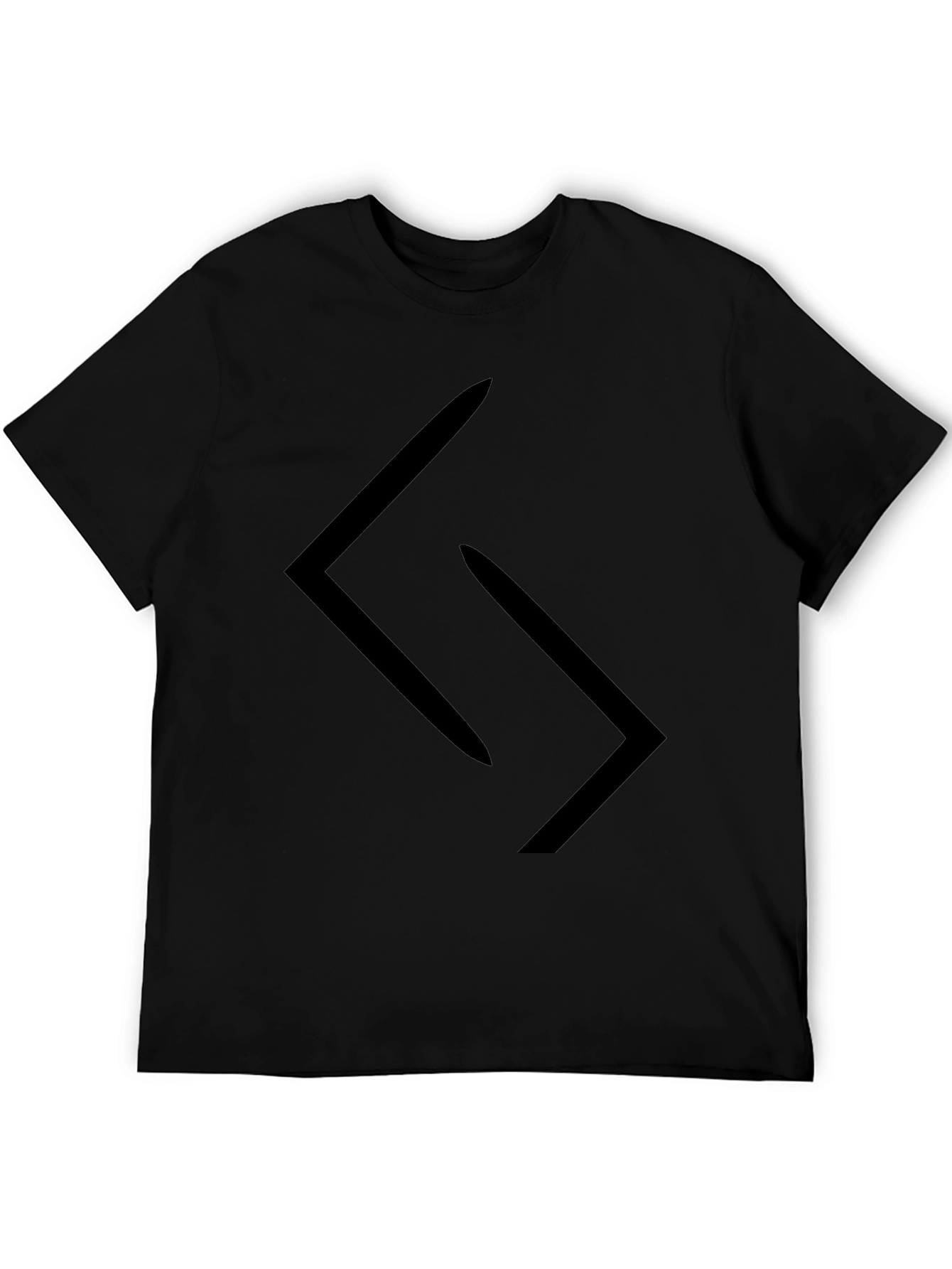 Minimalist Black T-Shirt with Abstract Graphic Design