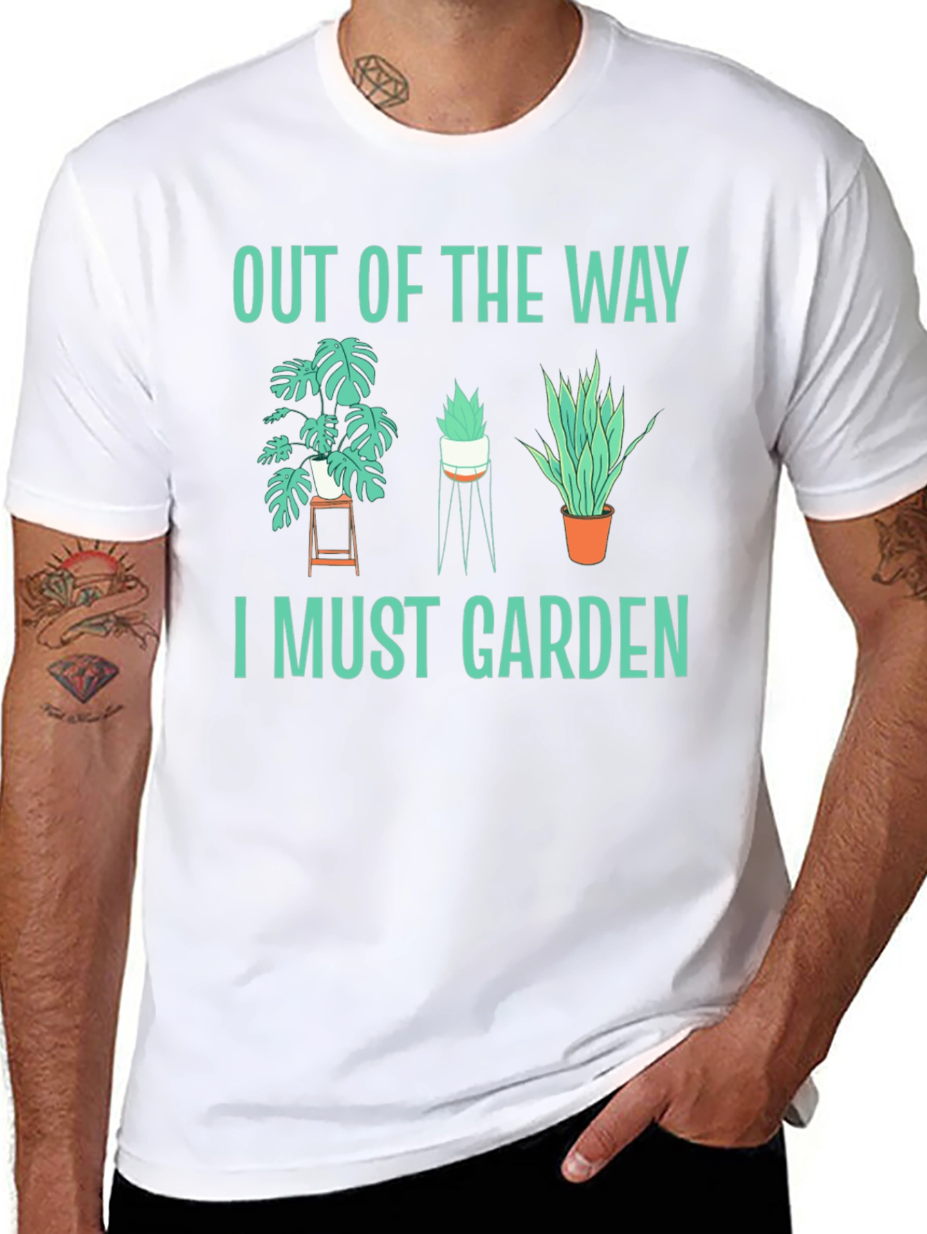 Out of the Way I Must Garden Black T-Shirt