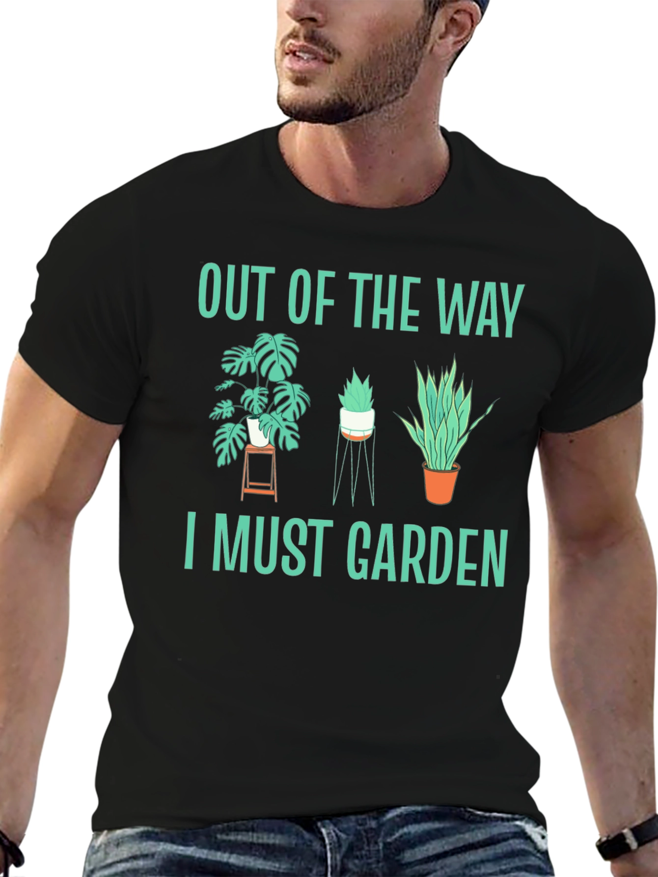 Out of the Way I Must Garden Black T-Shirt