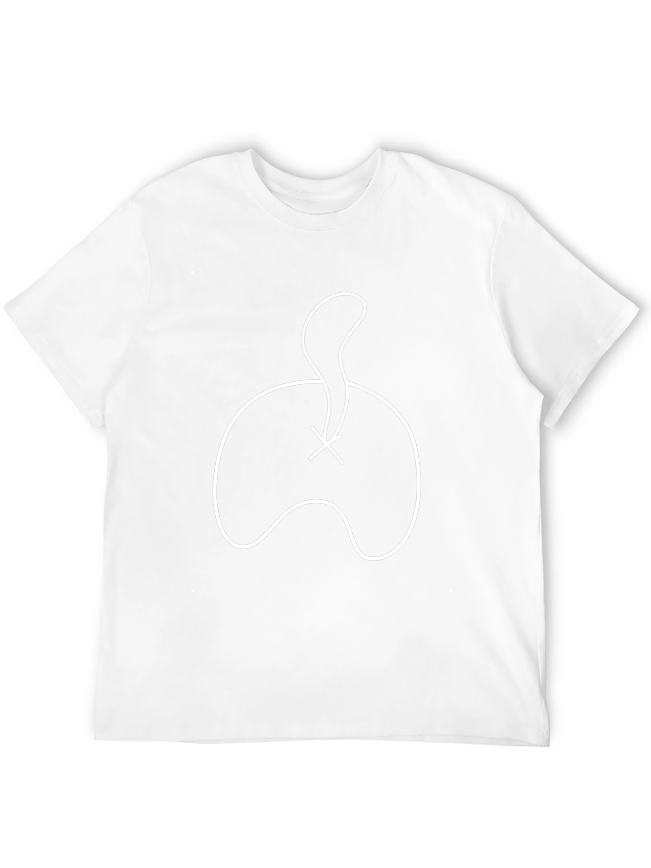 Abstract Cat Tail Graphic Tee - Modern Black T-Shirt