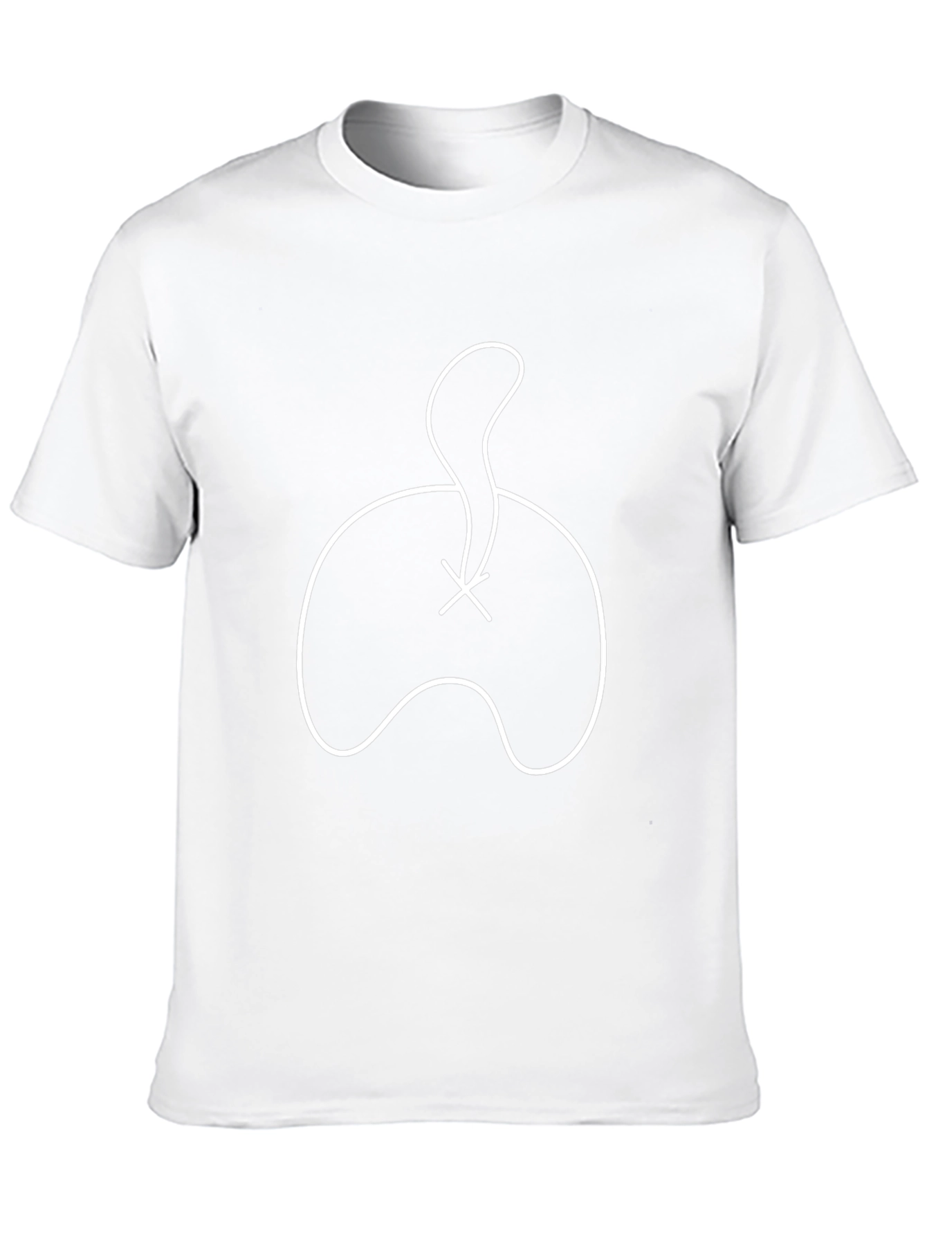 Abstract Cat Tail Graphic Tee - Modern Black T-Shirt
