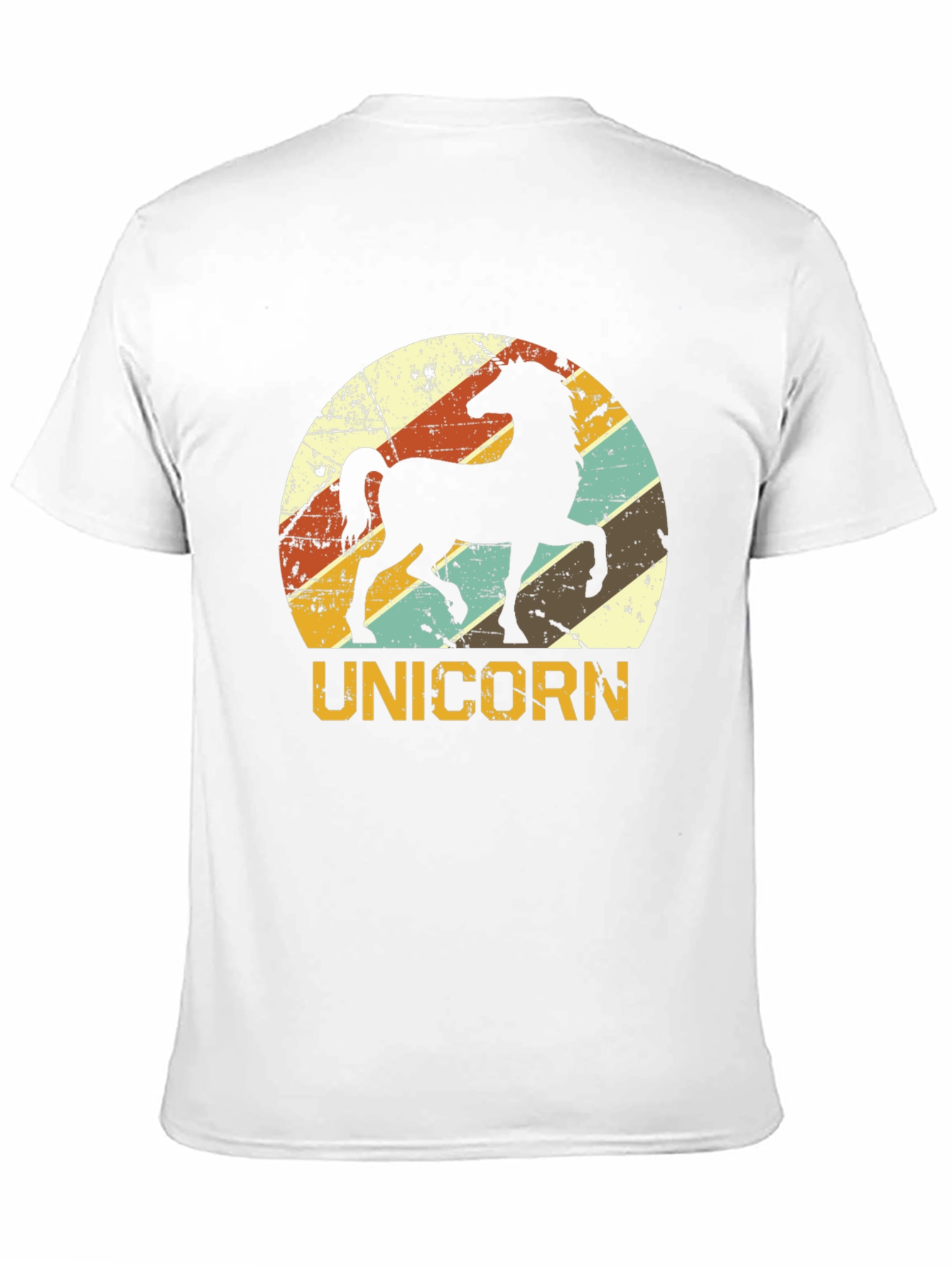 Retro Unicorn Graphic T-Shirt - Black