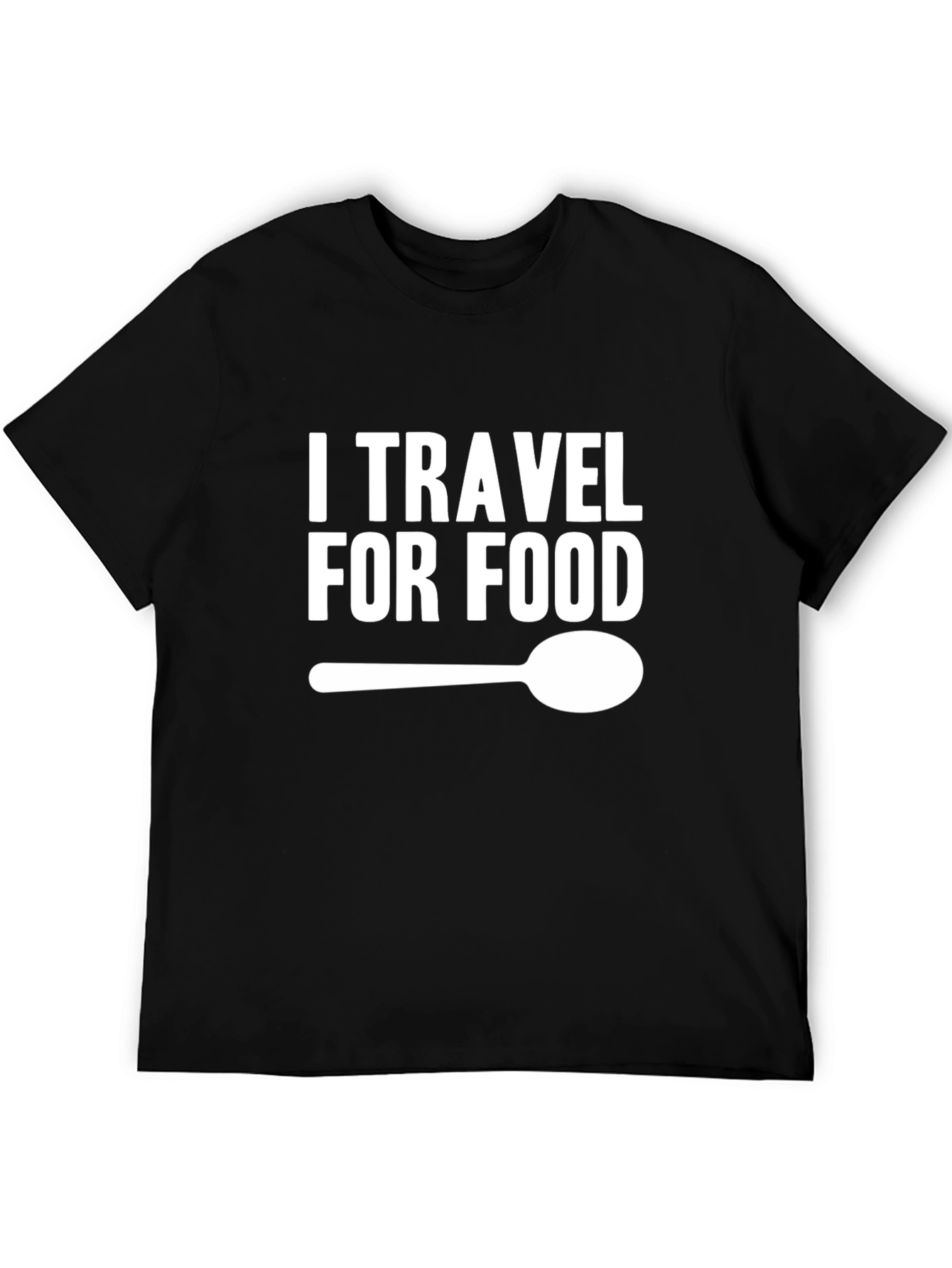 I Travel For Food Graphic T-Shirt - Black