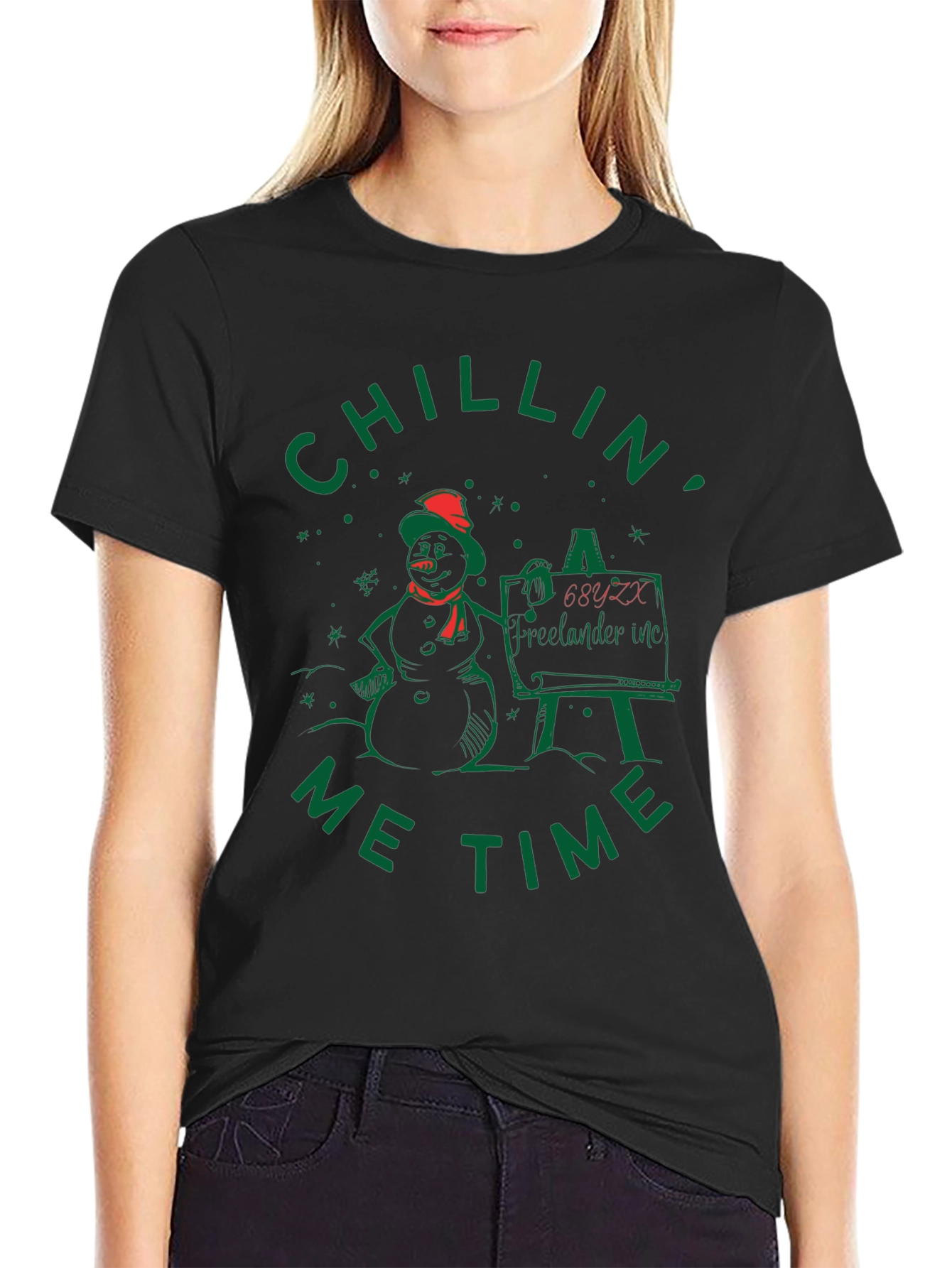 Chillin Me Time Snowman T-Shirt