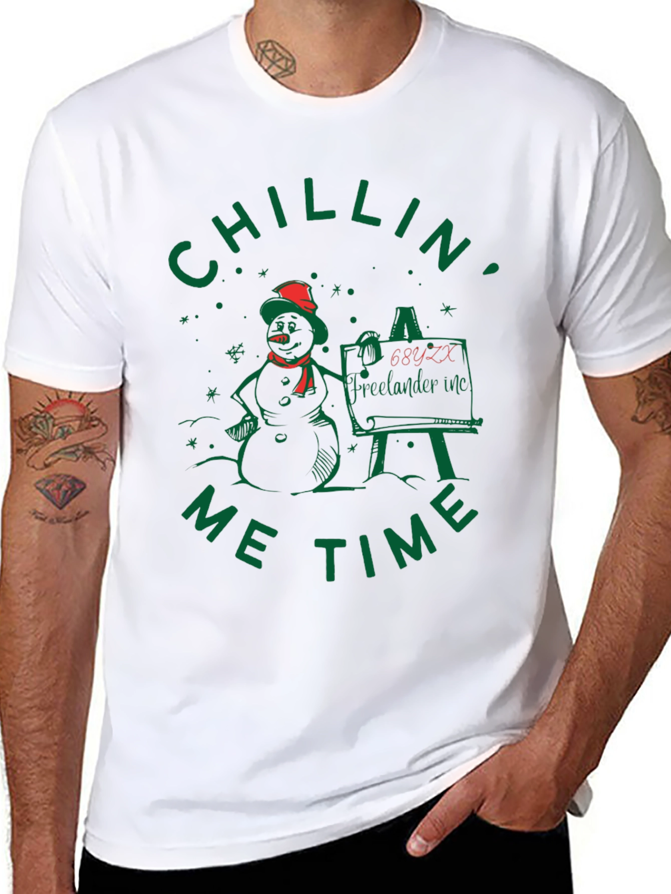 Chillin Me Time Snowman T-Shirt