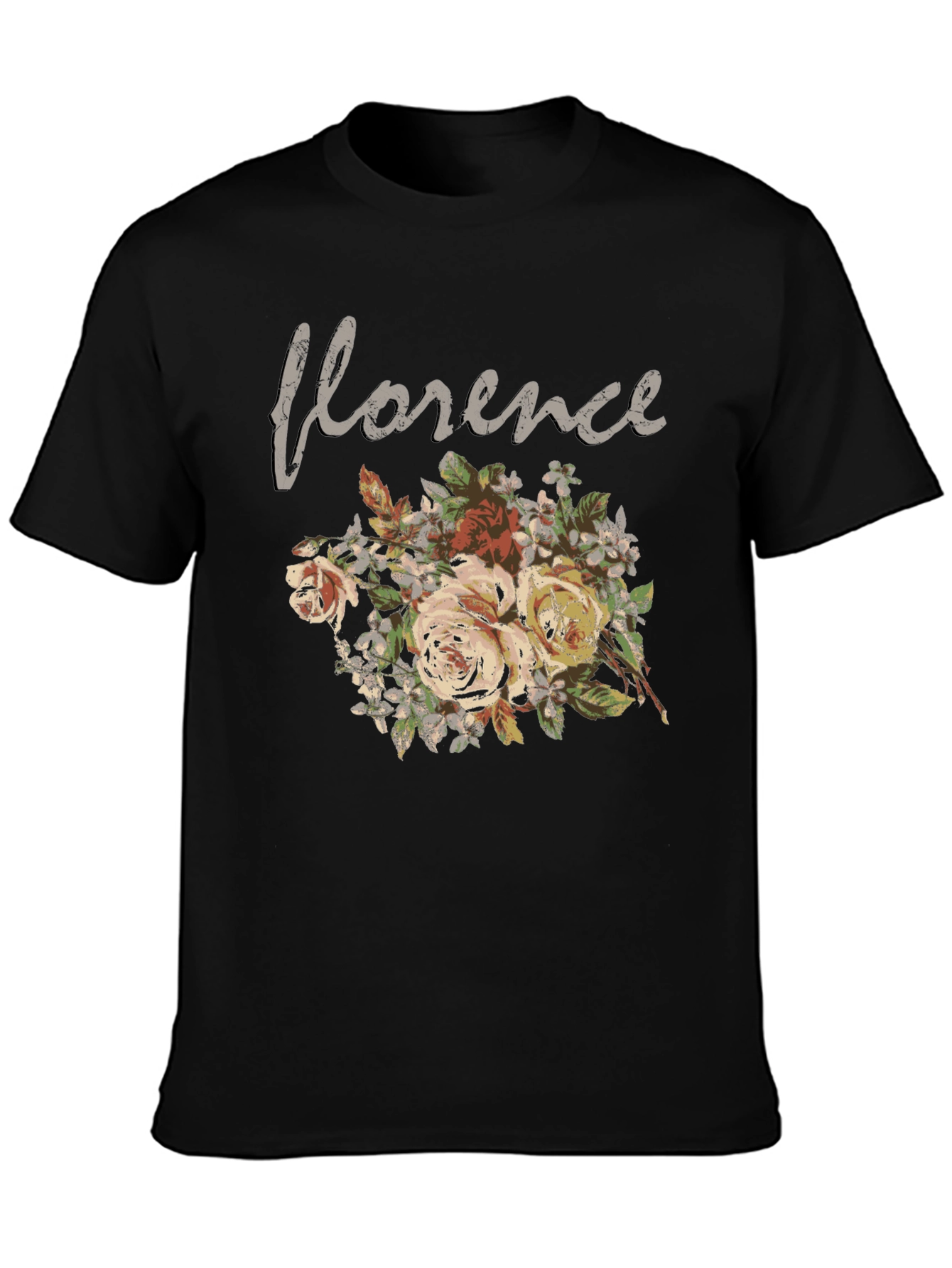 Florence Floral Graphic T-Shirt - Black