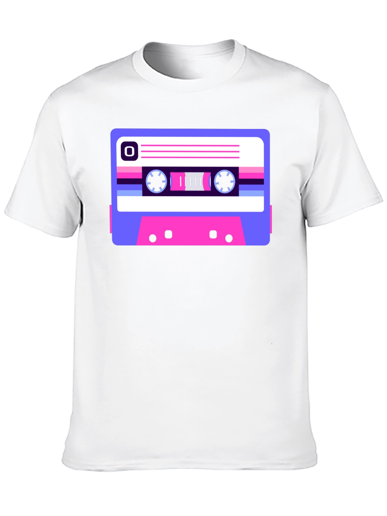 Retro Cassette Tape Graphic Tee - Black
