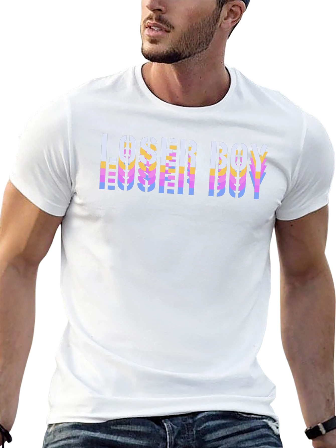 Loser Boy Graphic Print Crew Neck T-Shirt