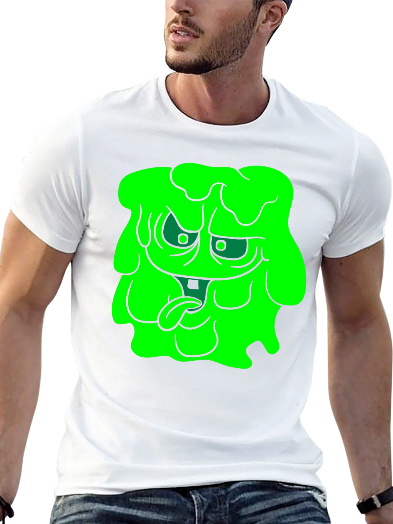 Green Slime Monster Graphic T-Shirt