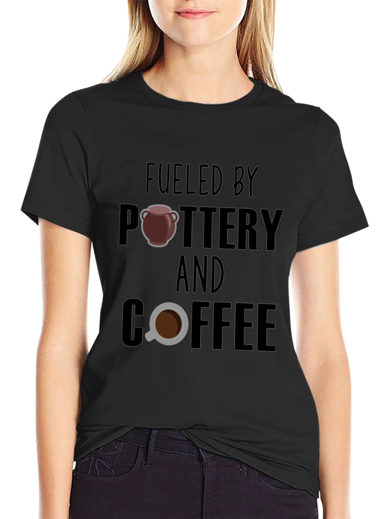 Fueled By Pottery and Coffee Graphic T-Shirt